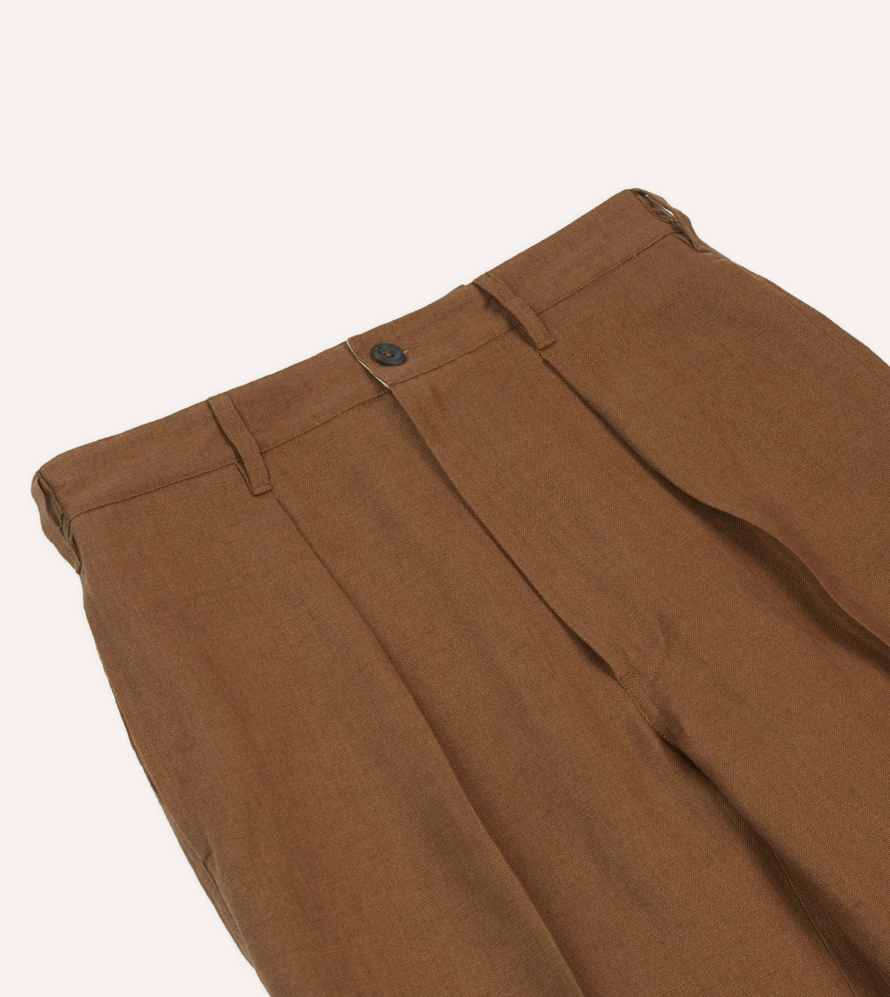 Tobacco Antique Linen Games Trousers sold by Drake's London product image thumbnail 4