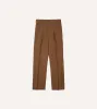 Tobacco Antique Linen Games Trousers sold by Drake's London