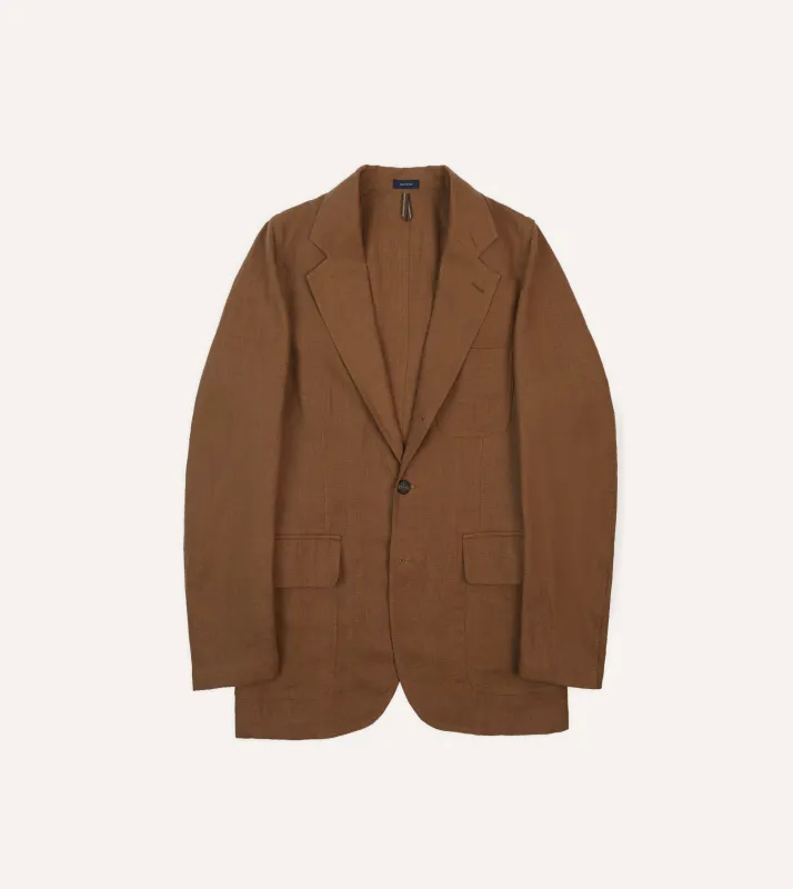 Tobacco Antique Linen Games Blazer Mk. I sold by Drake's London