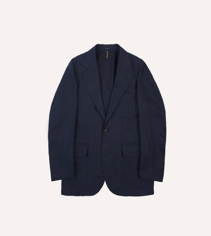 Navy Antique Linen Games Blazer Mk. I sold by Drake's London