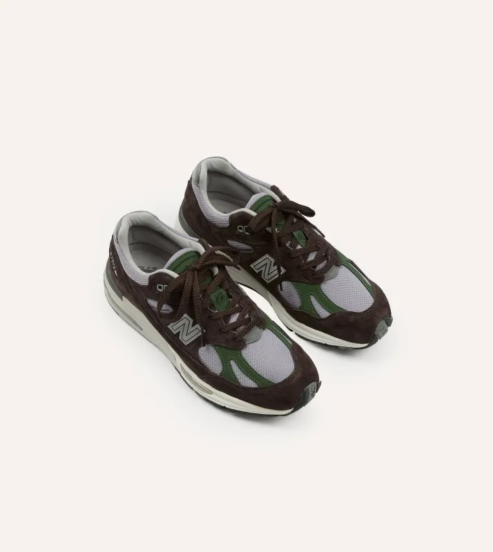 New Balance Brown 'Essentially Offbeat' Made in UK 991v2 Trainers sold by Drake's London