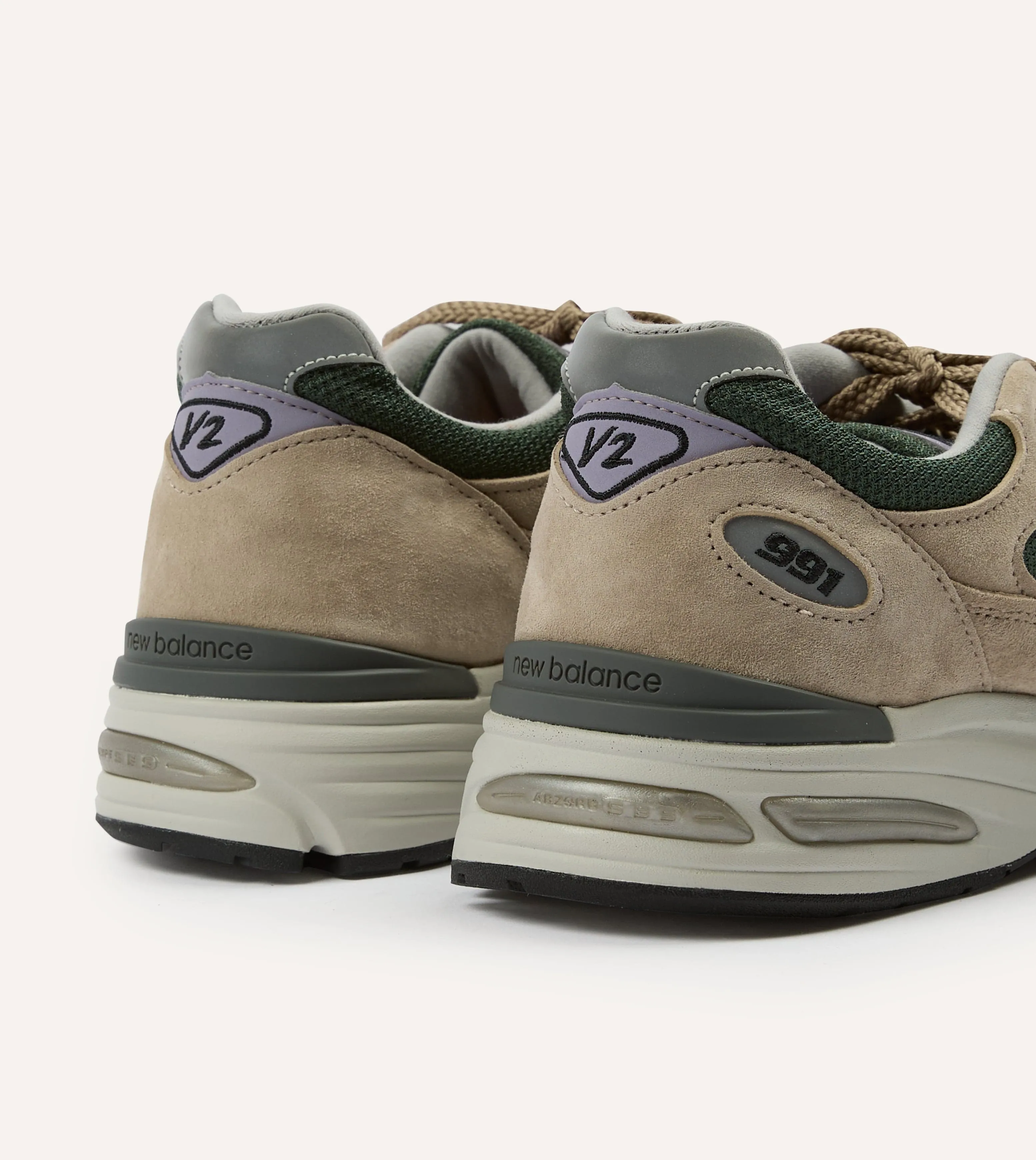 New Balance Tan 'Essentially Offbeat' Made in UK 991v2 Trainers sold by Drake's London product image thumbnail 5