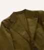 Olive Green Mid-Wale Cotton Corduroy Tailored Jacket sold by Drake's London