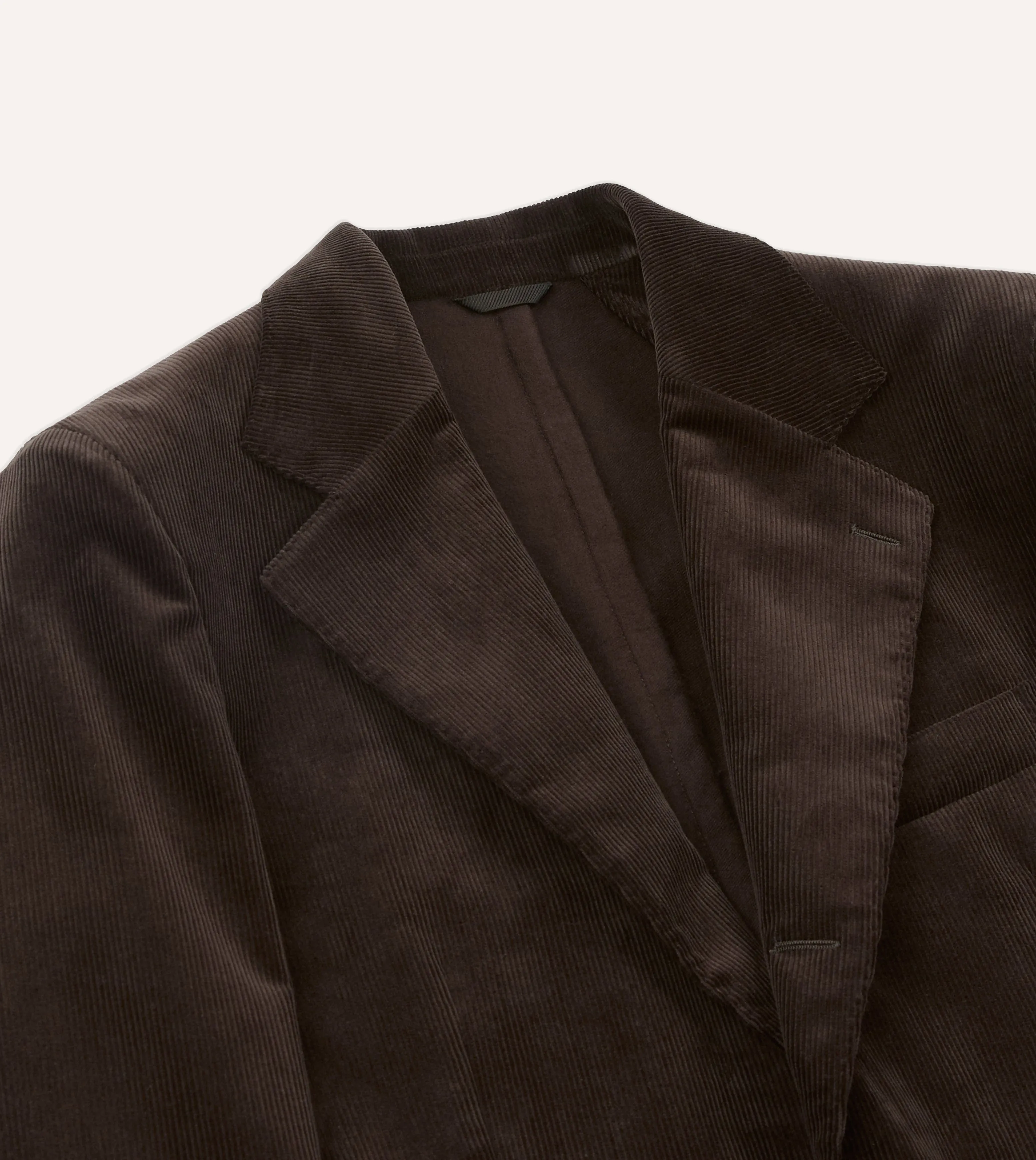 Brown Mid-Wale Cotton Corduroy Tailored Jacket sold by Drake's London product image thumbnail 3