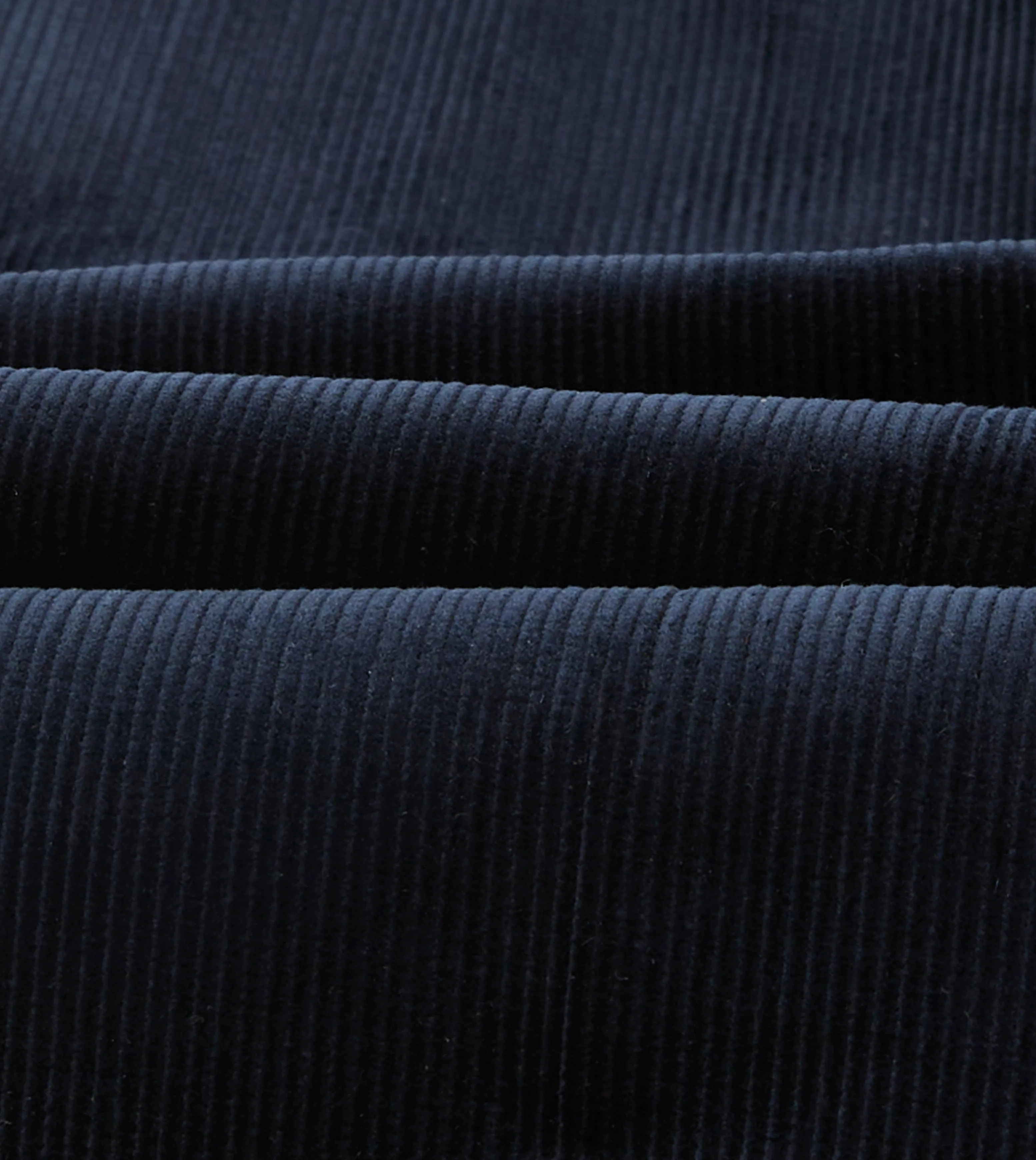 Navy Mid-Wale Corduroy Single Pleat Trouser sold by Drake's London product image thumbnail 2