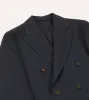 Navy Linen Double-Breasted Tailored Jacket sold by Drake's London