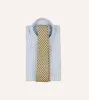 Yellow Square Medallion Self-Tipped Silk Tie sold by Drake's London