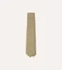 Yellow Square Medallion Self-Tipped Silk Tie sold by Drake's London