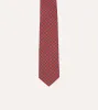 Red Square Medallion Self-Tipped Silk Tie sold by Drake's London