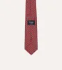 Red Square Medallion Self-Tipped Silk Tie sold by Drake's London