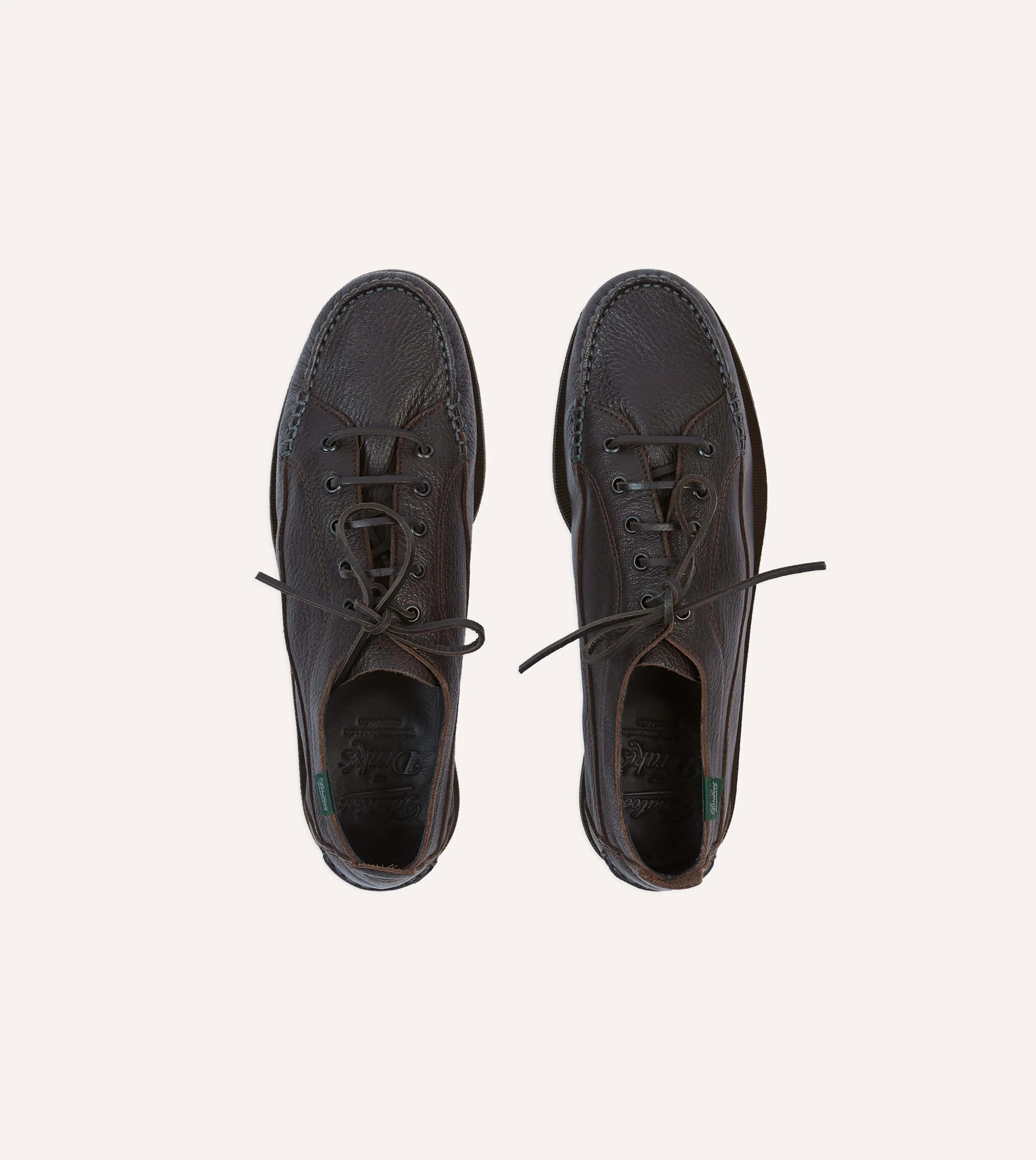 Paraboot for Drake's Malibu Brown Deer Leather Boat Shoe sold by Drake's London product image thumbnail 4
