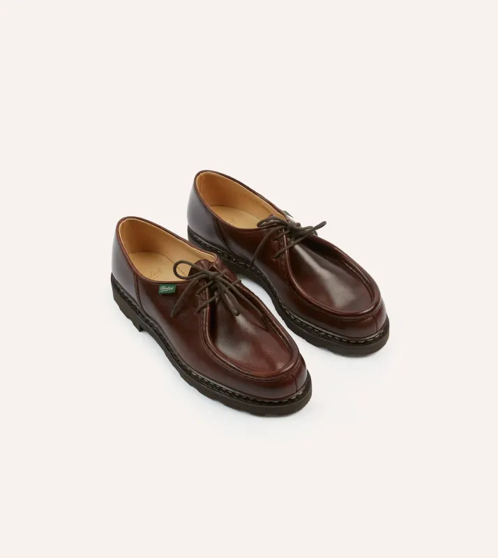 Paraboot Michael Brown Leather Derby Shoe sold by Drake's London