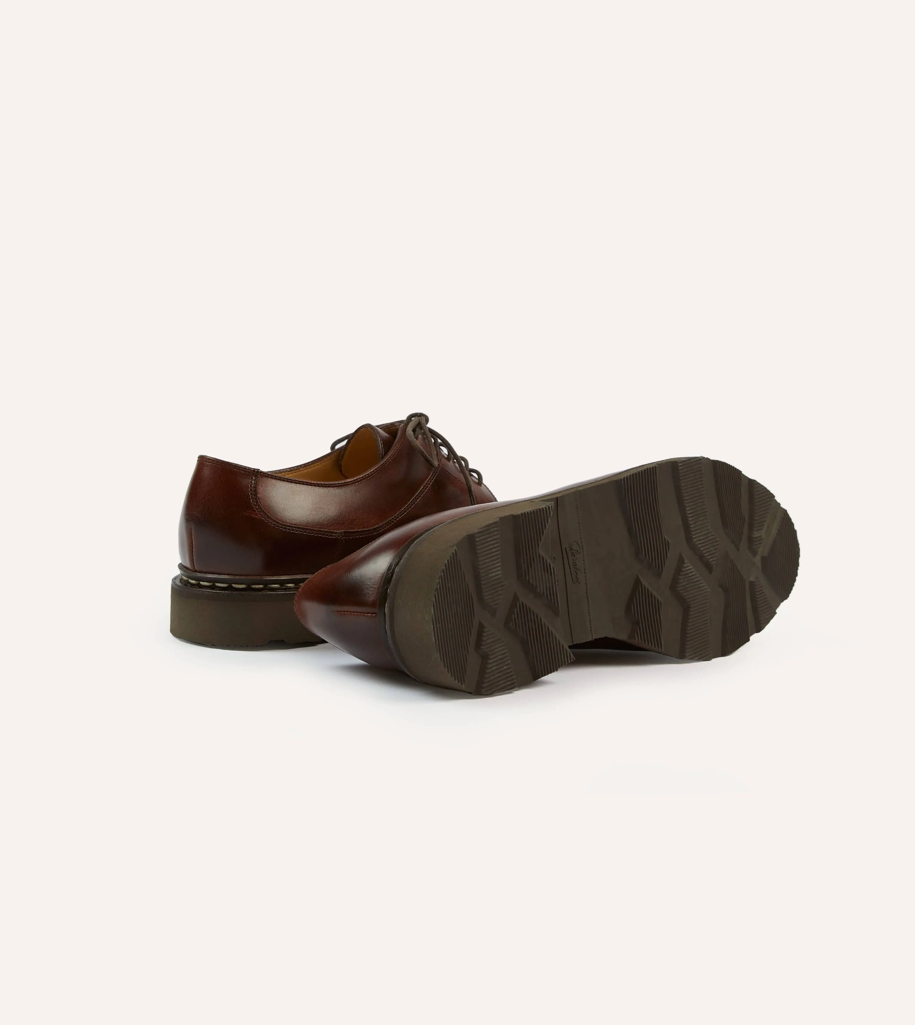 Paraboot Avignon Brown Leather Derby Shoe sold by Drake's London product image thumbnail 2