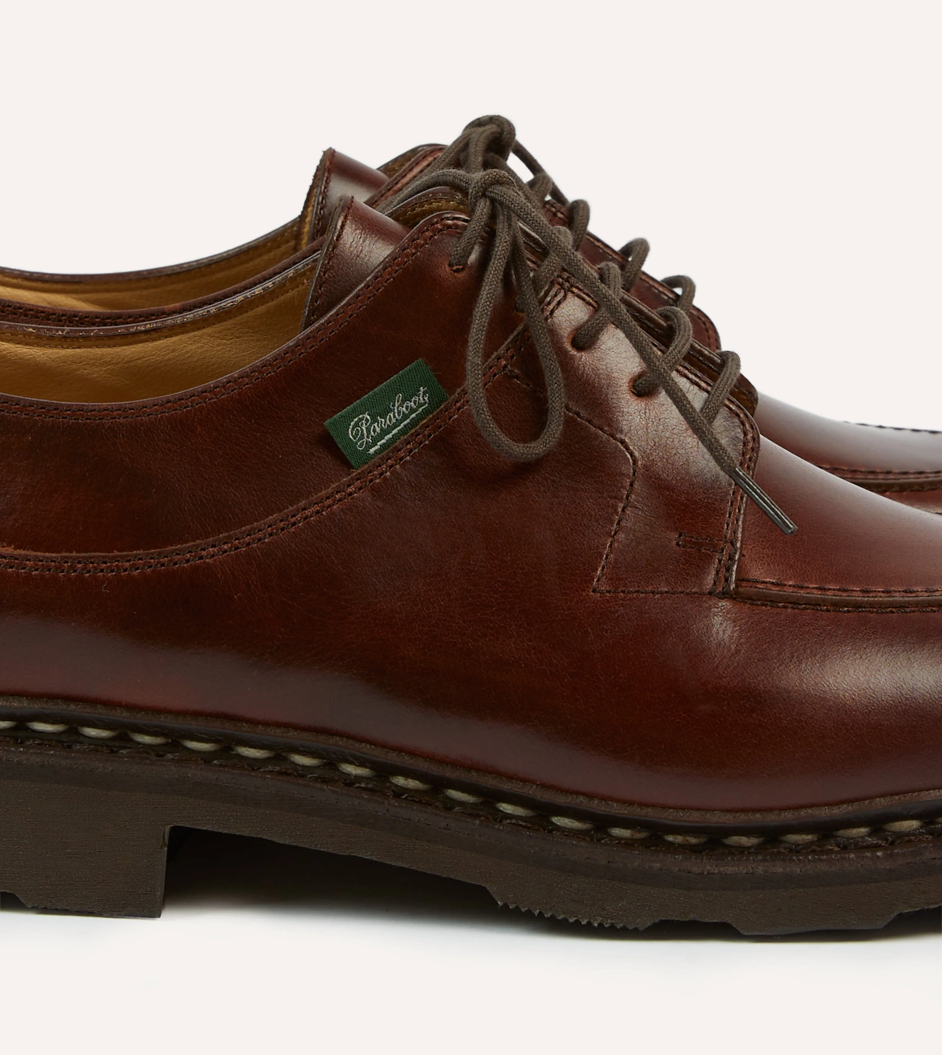 Paraboot Avignon Brown Leather Derby Shoe sold by Drake's London product image thumbnail 3