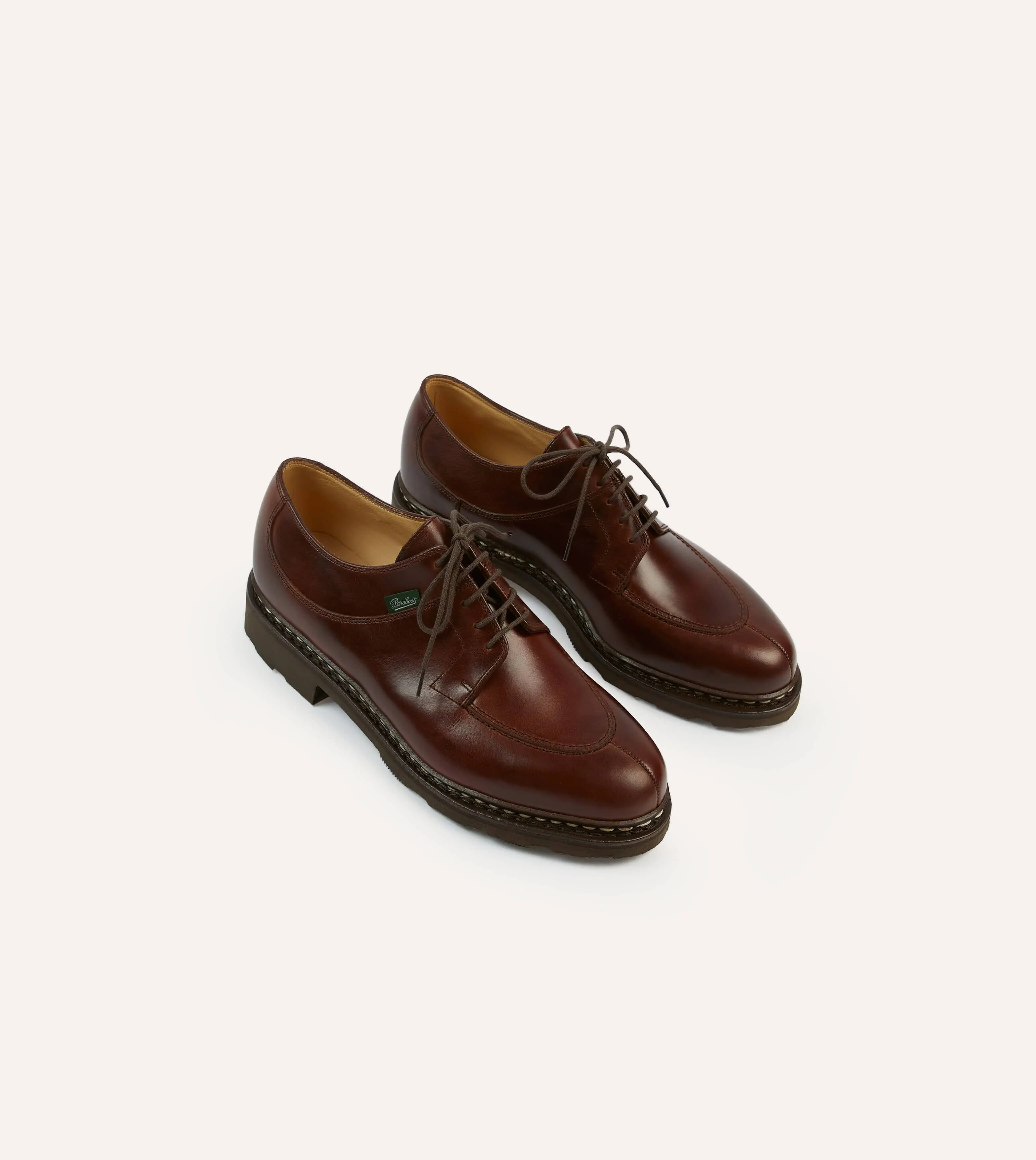 Paraboot Avignon Brown Leather Derby Shoe sold by Drake's London