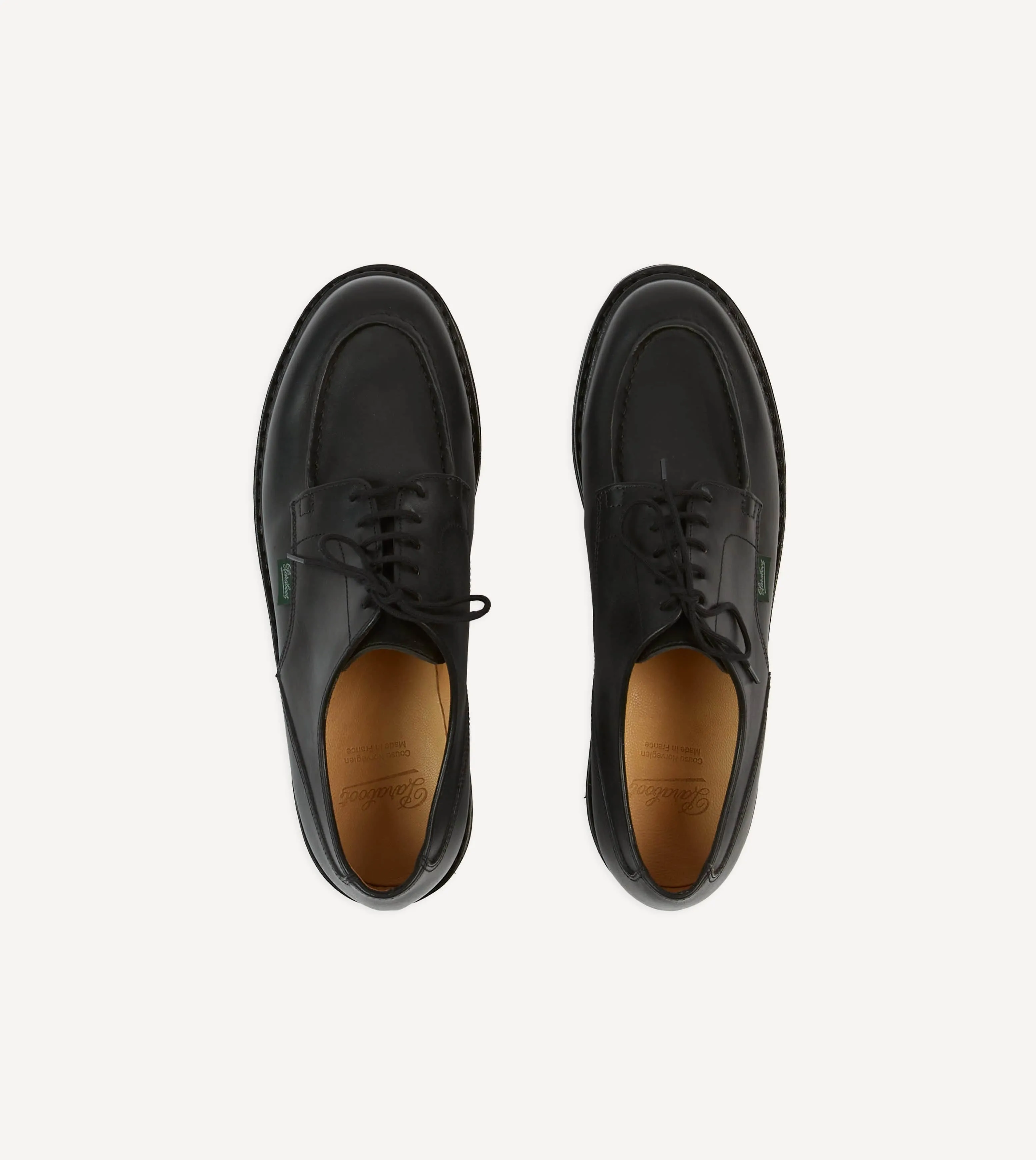 Paraboot Chambord Black Leather Derby Shoe sold by Drake's London product image thumbnail 4