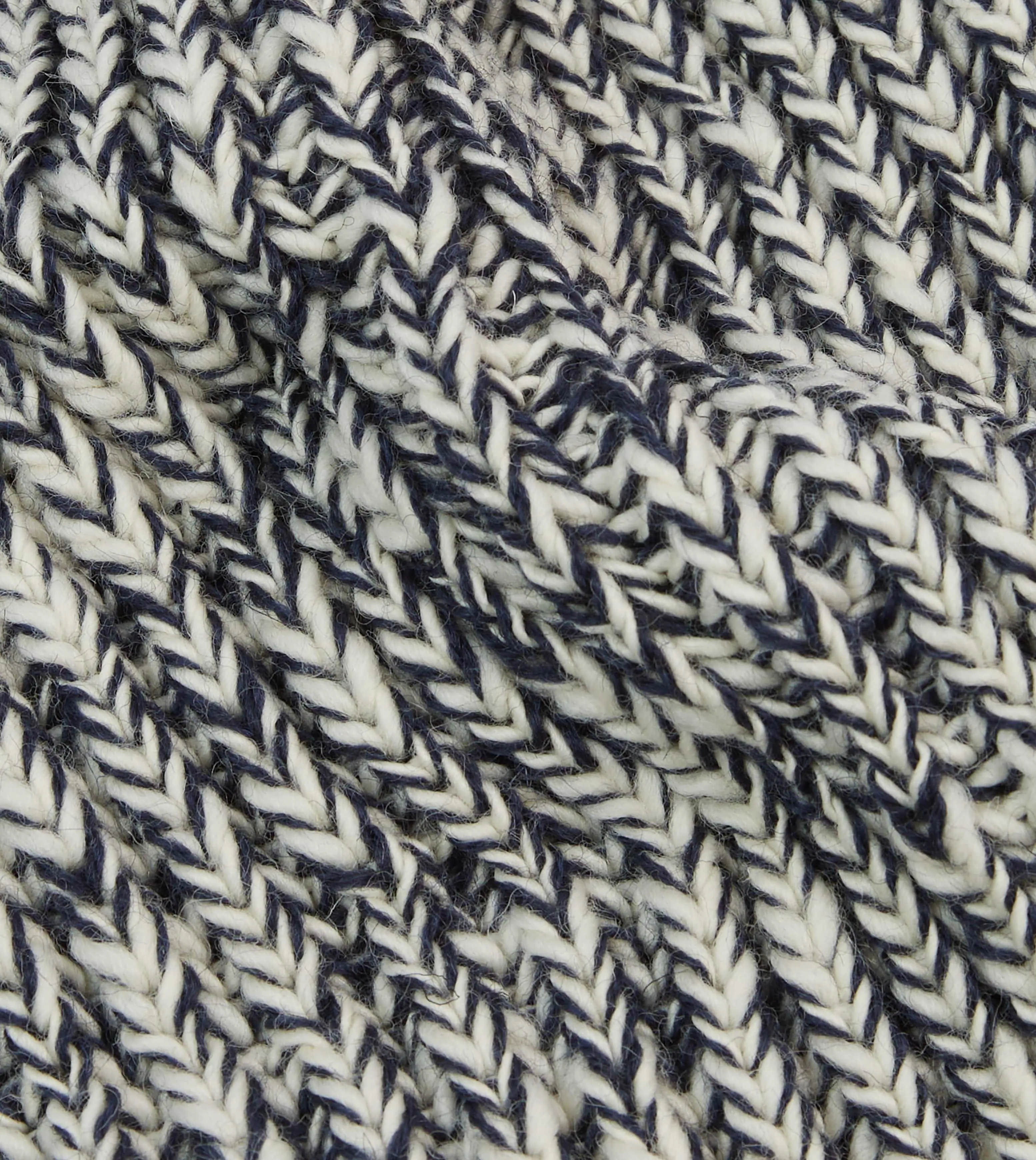 Navy Slub Wool Cable Knit Cap sold by Drake's London product image thumbnail 2