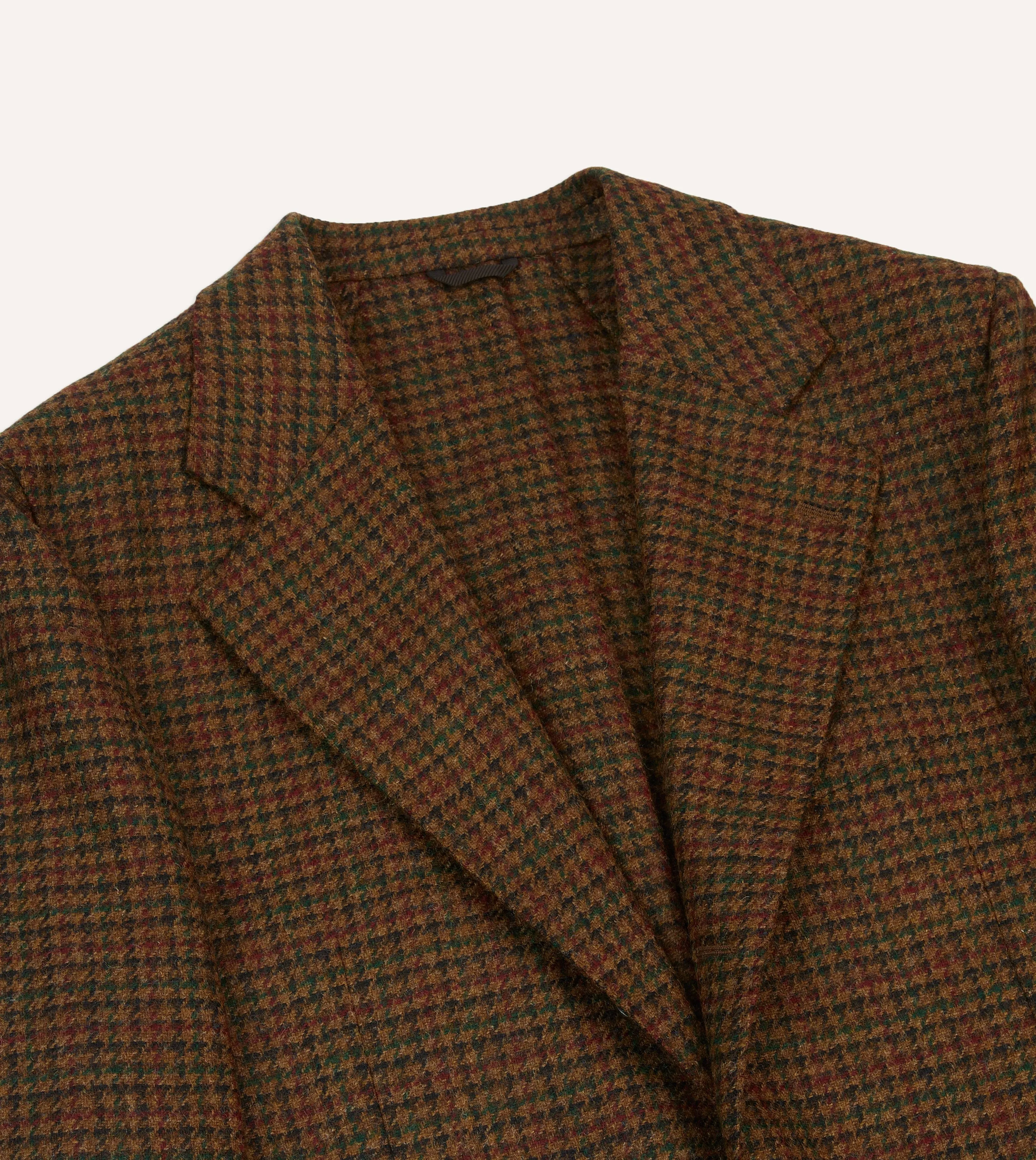 Brown Gun Club Check Tweed Blazer sold by Drake's London product image thumbnail 3