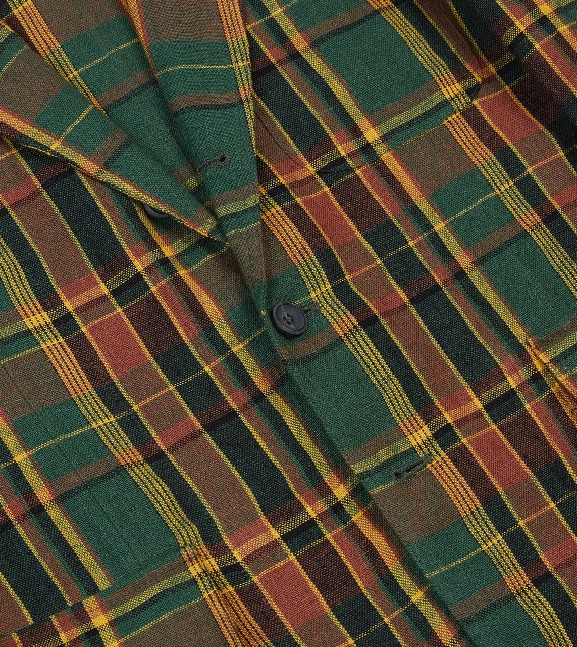 Green Linen Madras Check Games Blazer Mk. I sold by Drake's London product image thumbnail 4