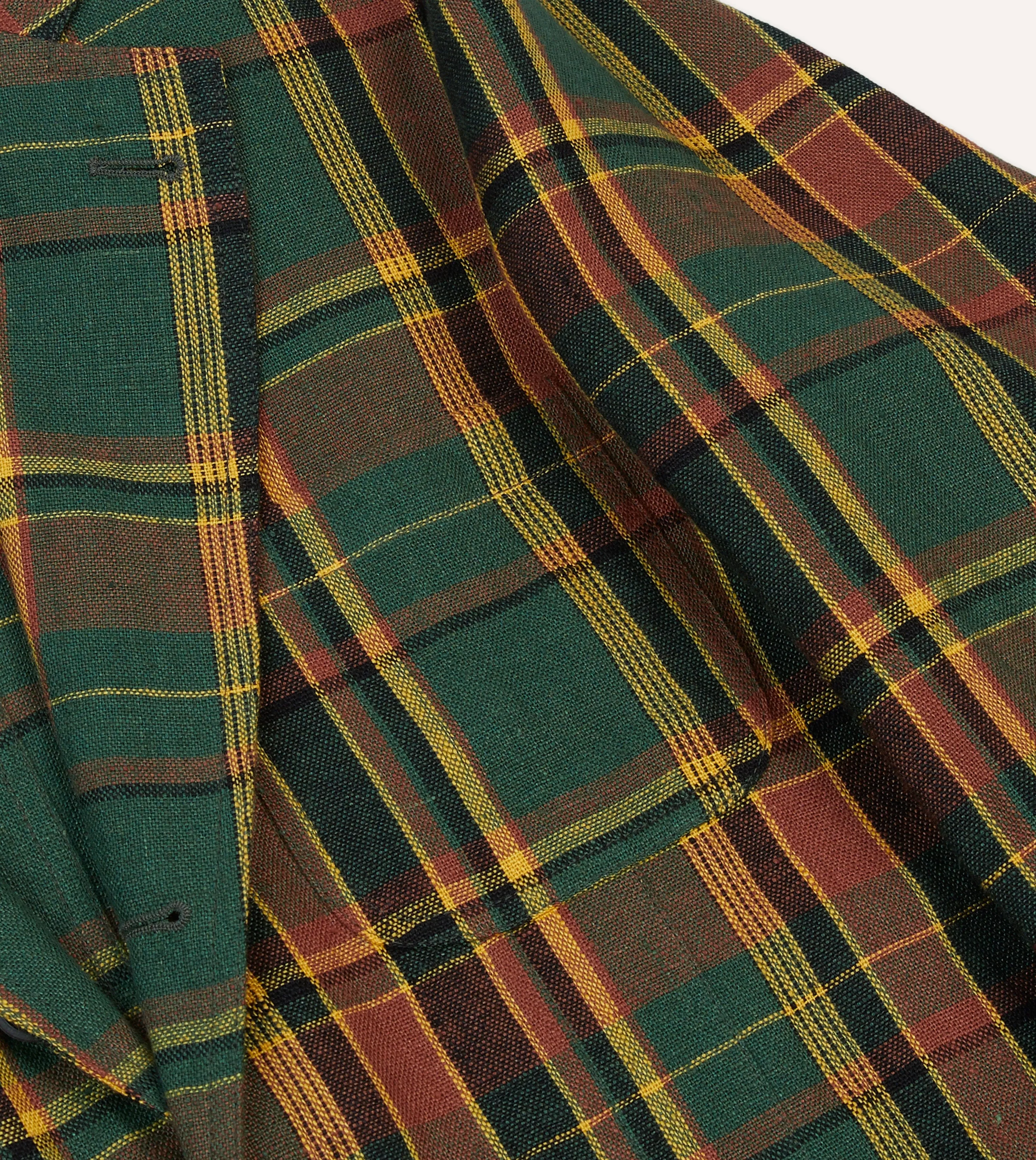 Green Linen Madras Check Games Blazer Mk. I sold by Drake's London product image thumbnail 5