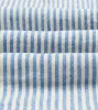 Blue and Ecru Stripe Tie Front Lightweight Overshirt sold by Drake's London
