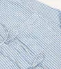 Blue and Ecru Stripe Tie Front Lightweight Overshirt sold by Drake's London
