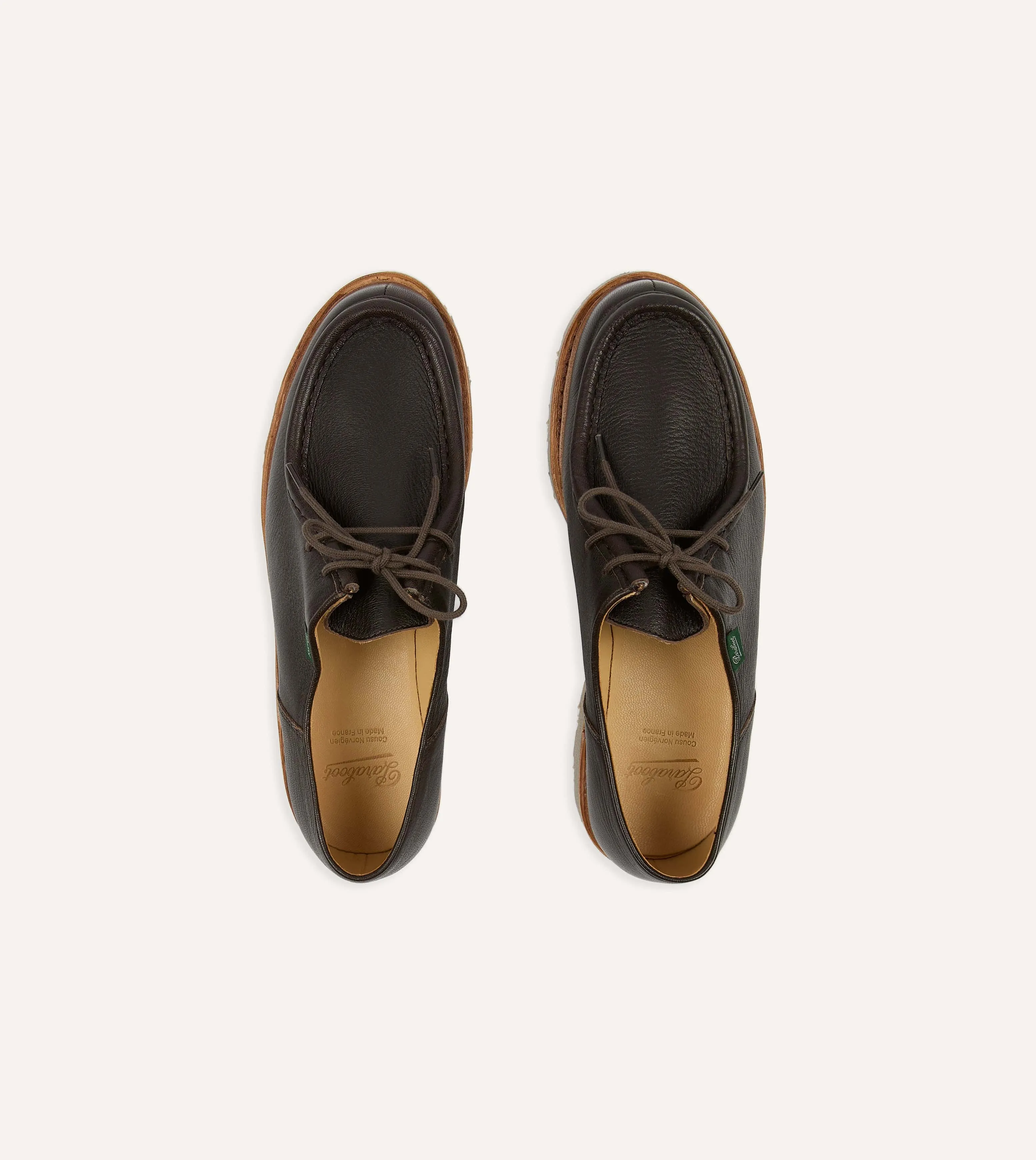 Paraboot Michael Marron Deer Leather Derby Shoe sold by Drake's London product image thumbnail 3