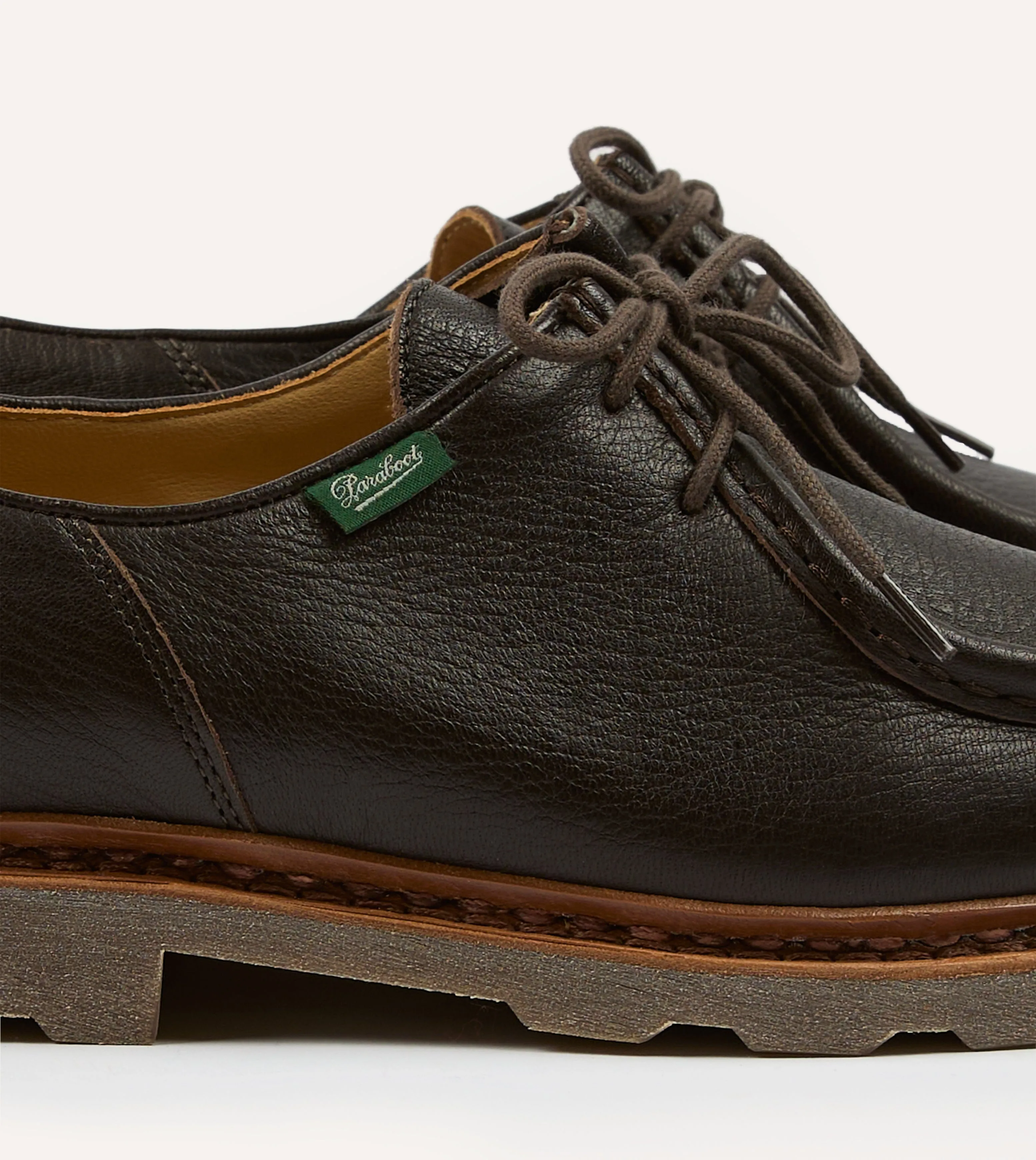 Paraboot Michael Marron Deer Leather Derby Shoe sold by Drake's London product image thumbnail 4