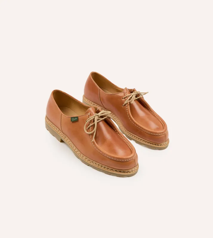 Paraboot Michael Camel Leather Derby Shoe sold by Drake's London