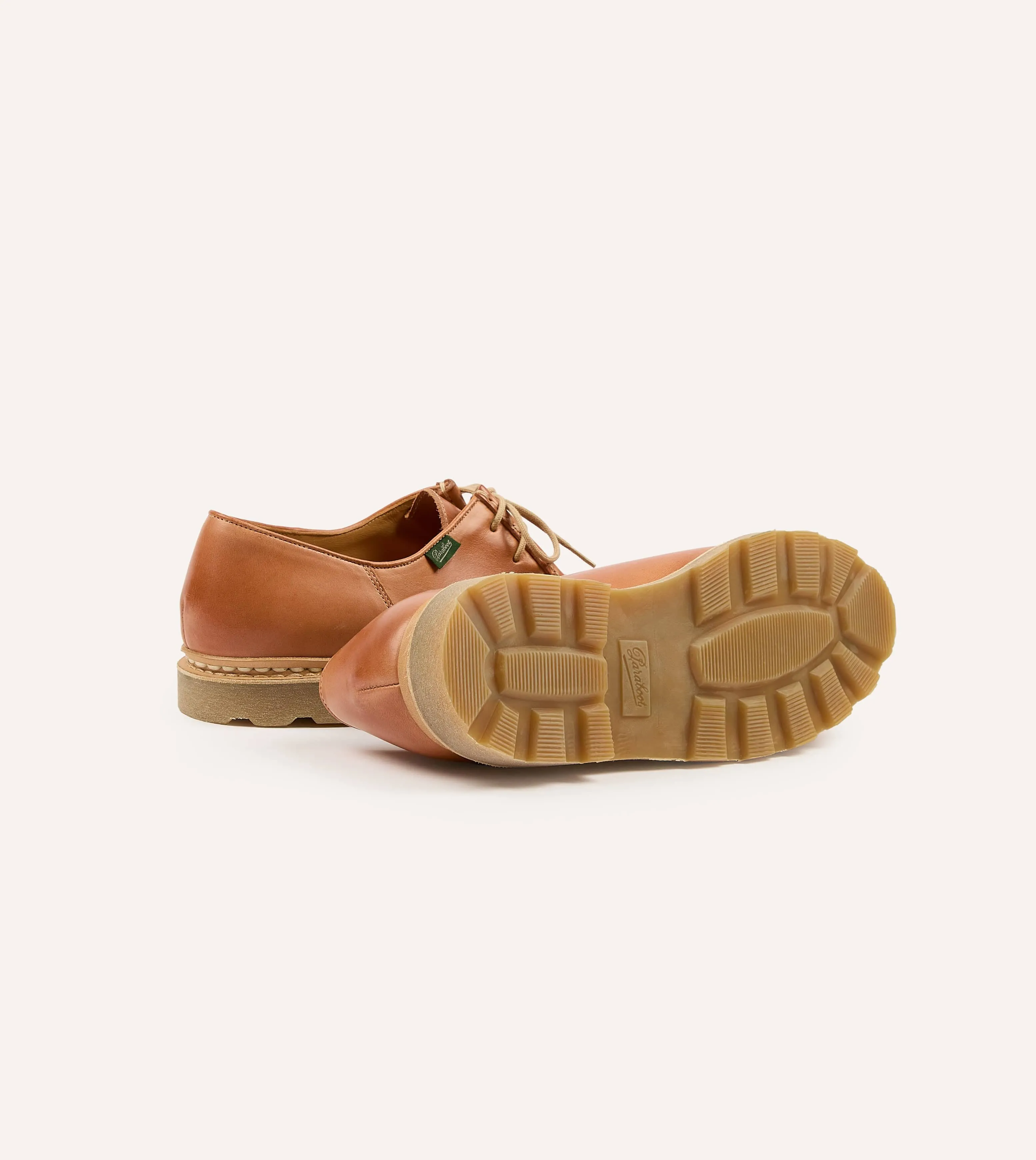 Paraboot Michael Camel Leather Derby Shoe sold by Drake's London product image thumbnail 2