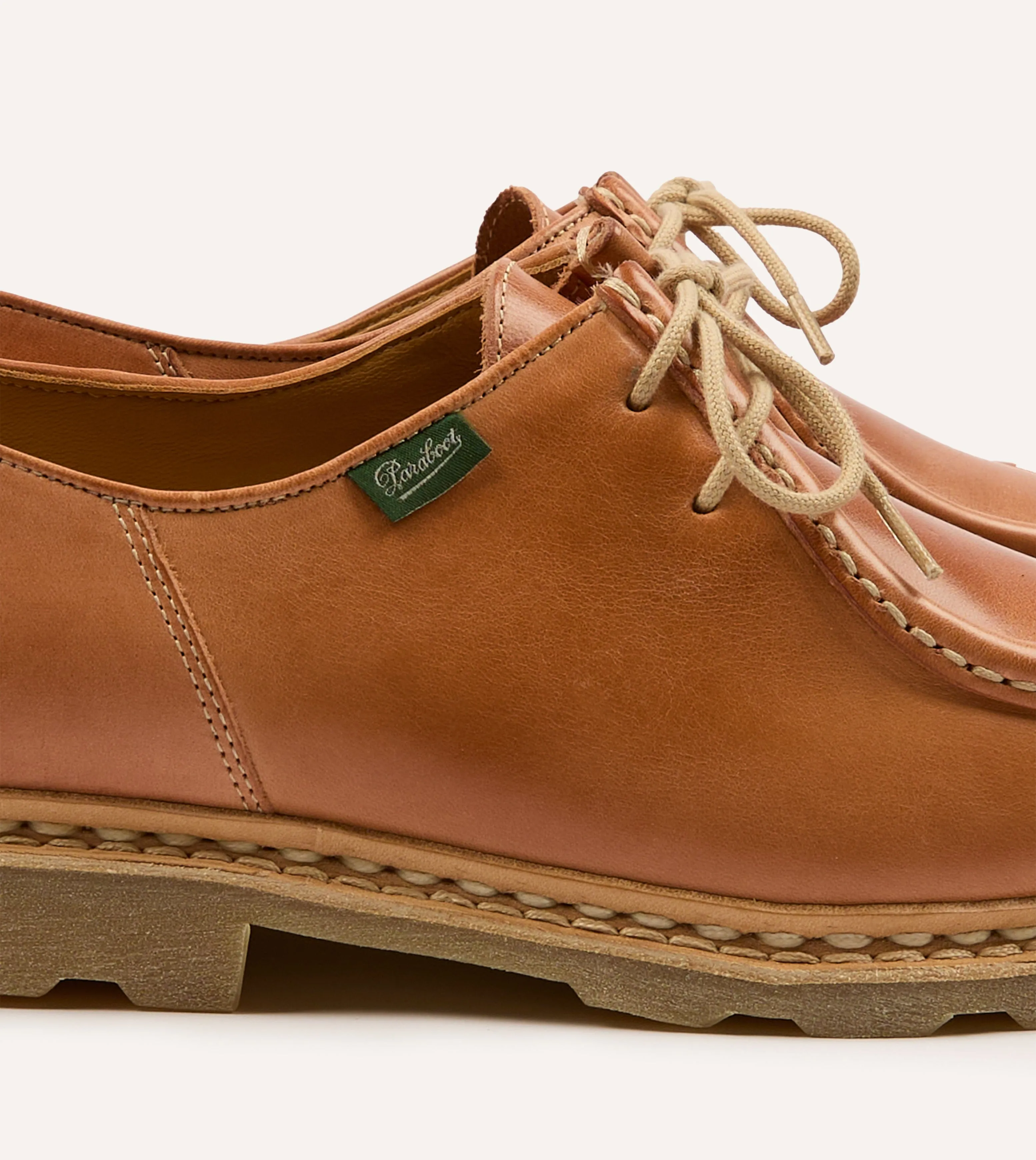 Paraboot Michael Camel Leather Derby Shoe sold by Drake's London product image thumbnail 3
