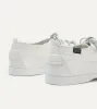 Paraboot Malibu Blanc Deer Leather Boat Shoe sold by Drake's London