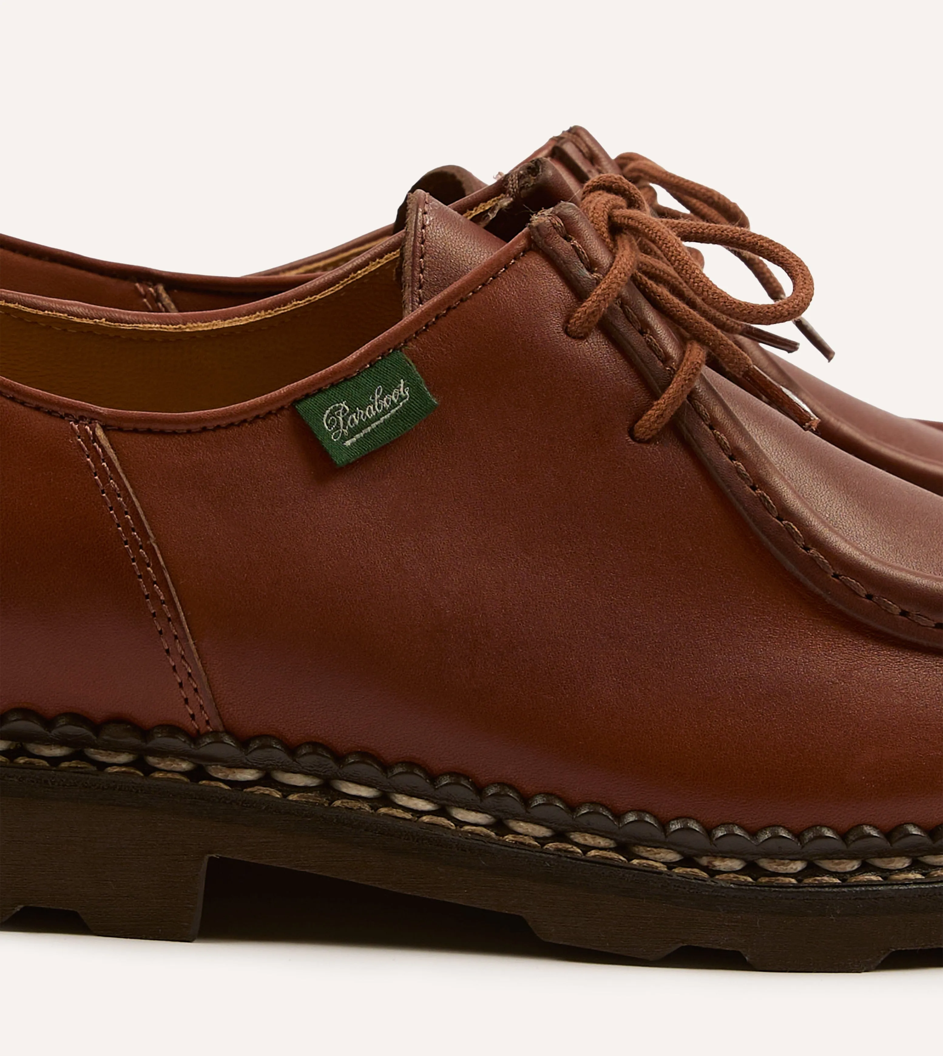 Paraboot Michael Marron Leather Derby Shoe sold by Drake's London product image thumbnail 3