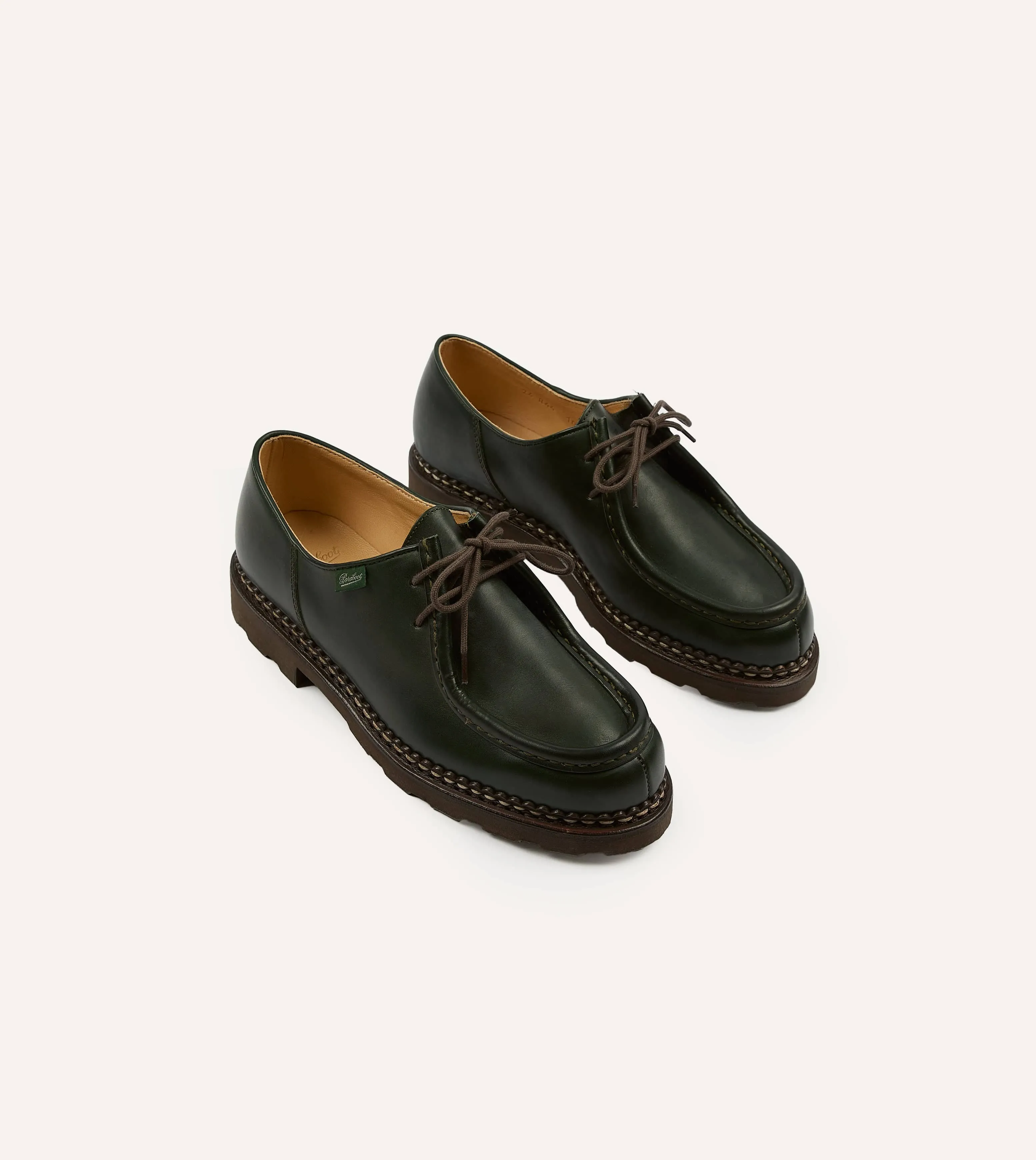 Paraboot Michael Vert Leather Derby Shoe sold by Drake's London
