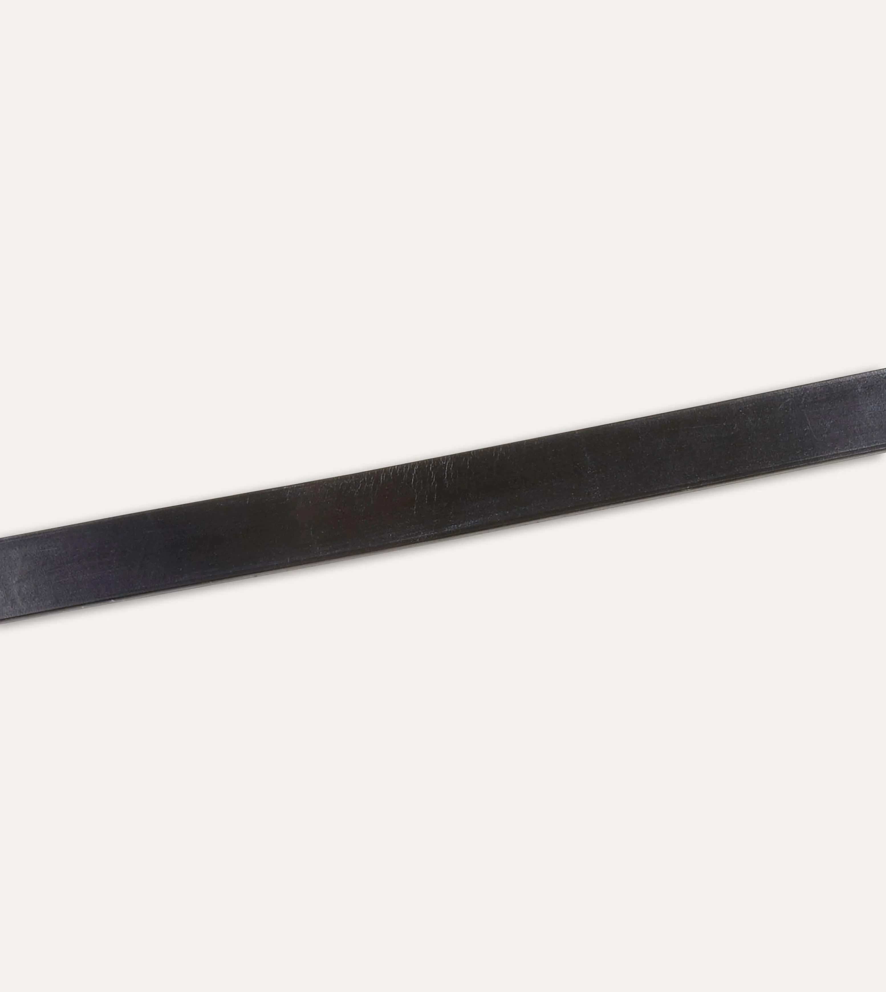 Black Unlined Bridle Leather Belt with Brass Buckle sold by Drake's London product image thumbnail 4