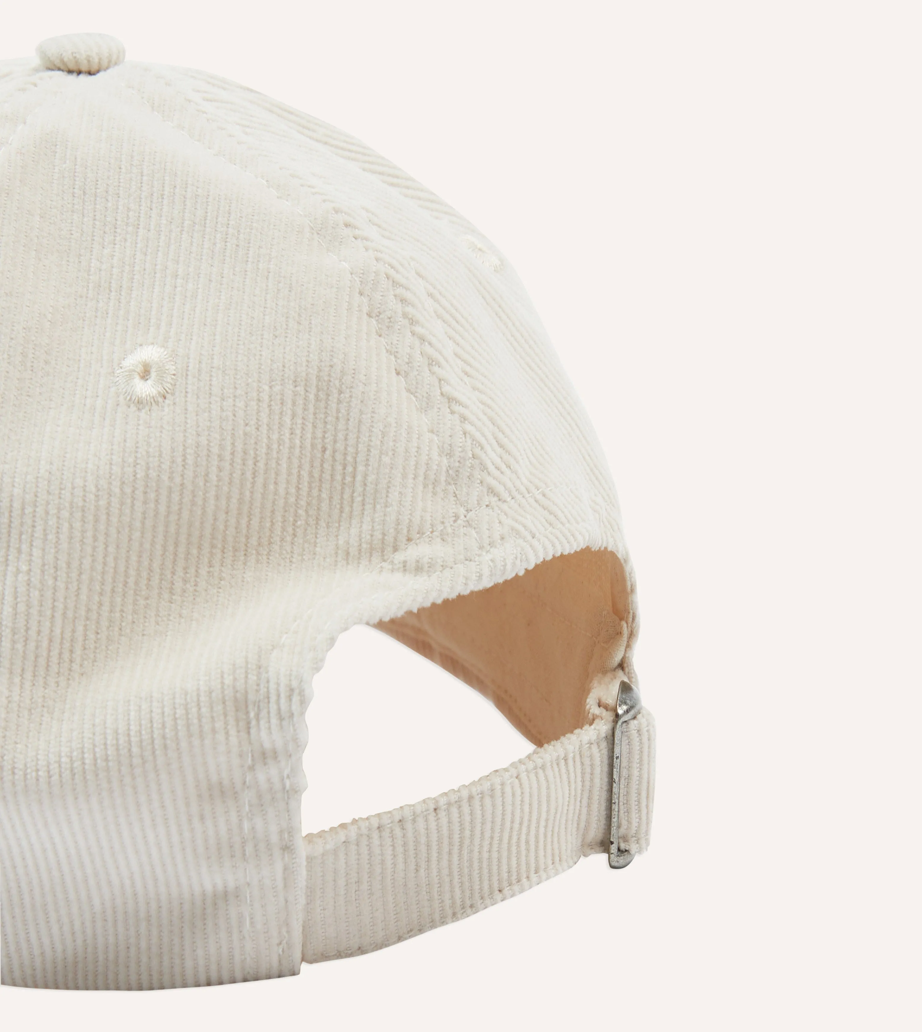 Ecru 'D' Appliqué Linen Baseball Cap sold by Drake's London product image thumbnail 2