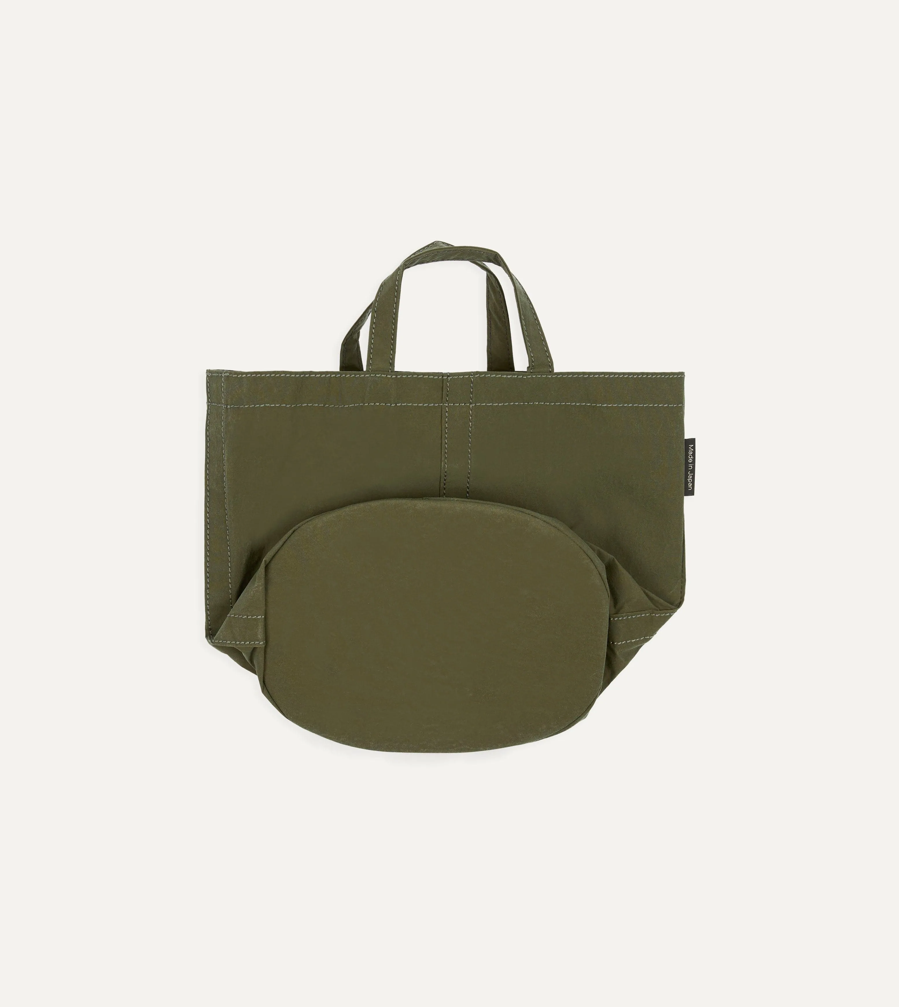 Bag’n’Noun Olive Nylon Market Tote Bag sold by Drake's London product image thumbnail 4