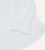 White Linen Long Point Collar Popover Shirt sold by Drake's London
