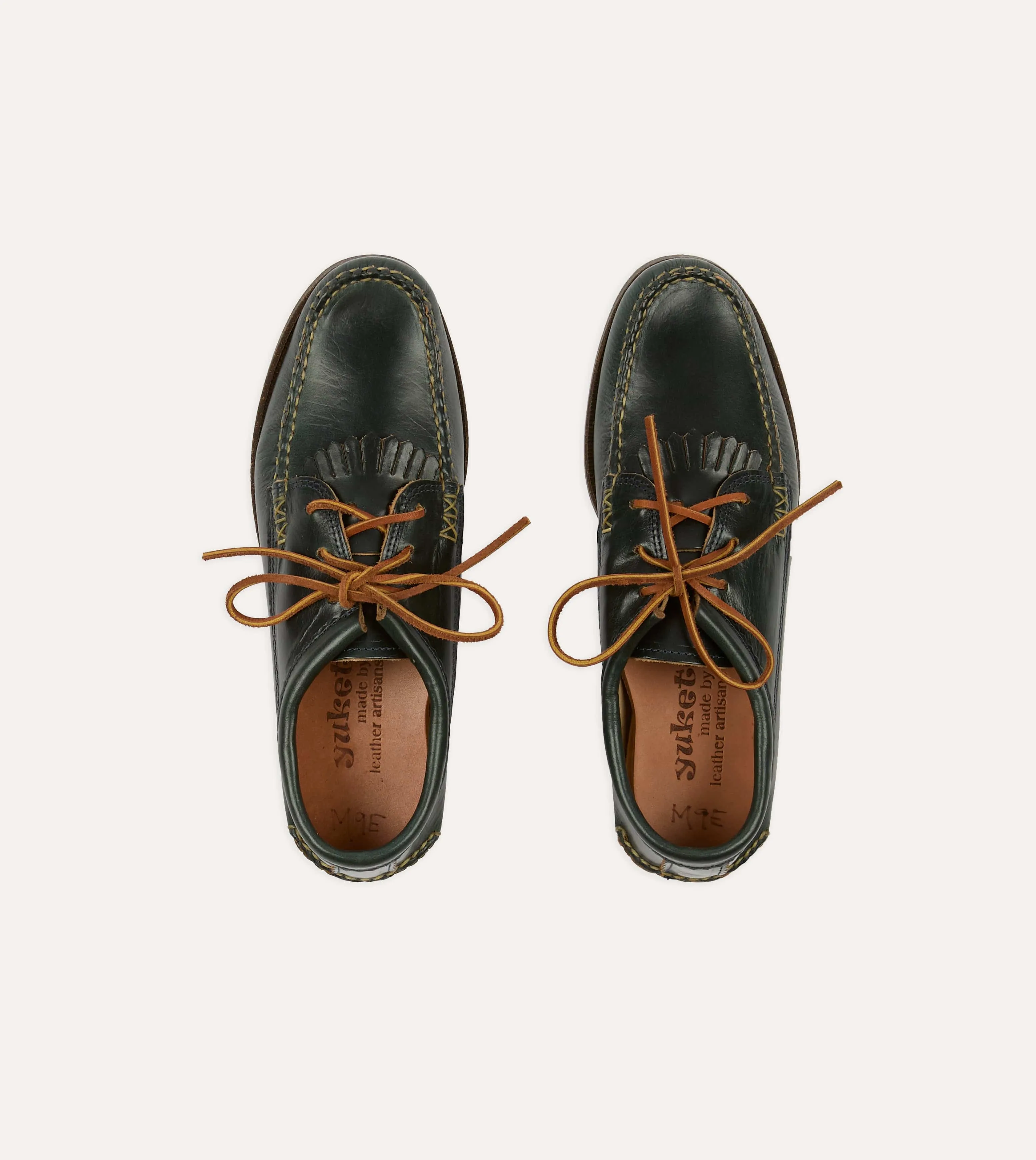 Yuketen Navy Kiltie Blucher with Camp Sole sold by Drake's London product image thumbnail 4