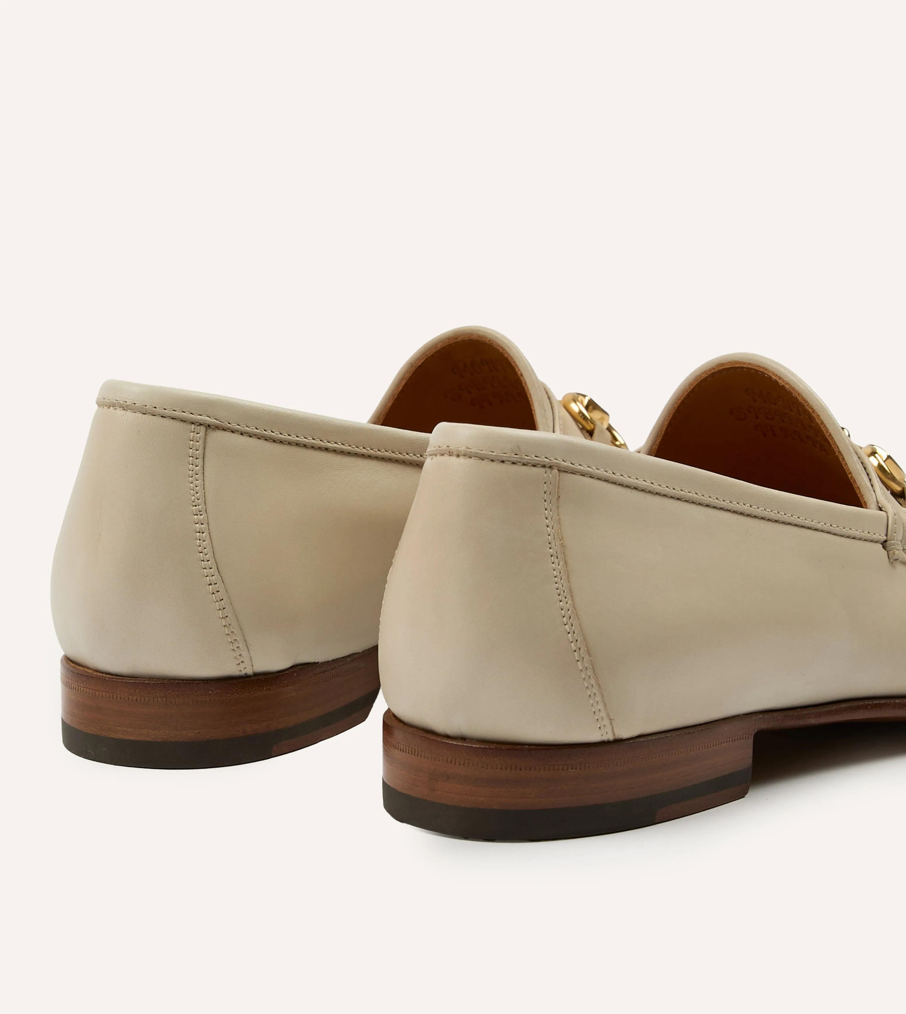 Yuketen Moc Ischia Ivory Leather Bit Loafer sold by Drake's London product image thumbnail 5