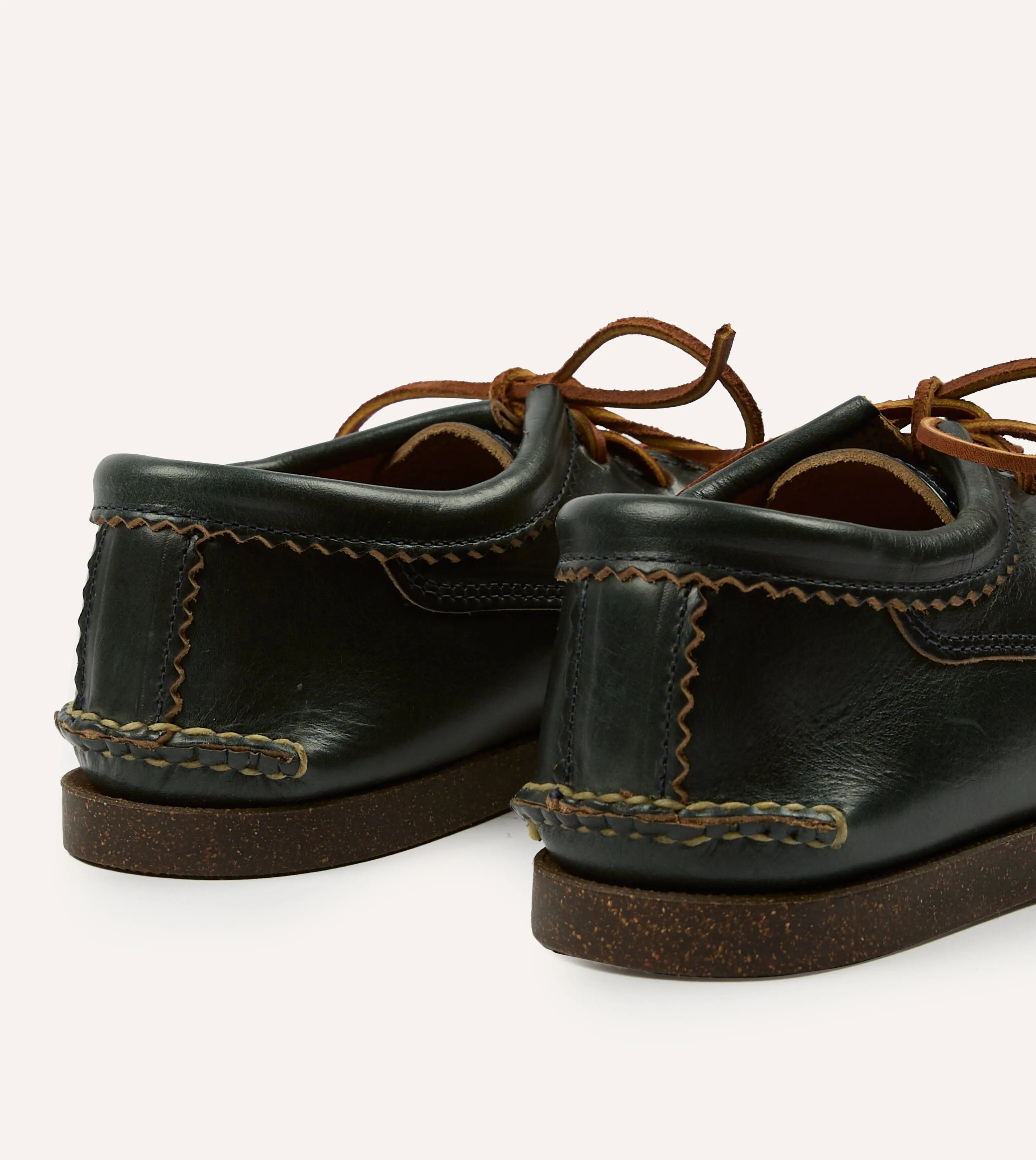 Yuketen Black Two-Piece Oxford with Camp Sole sold by Drake's London product image thumbnail 5