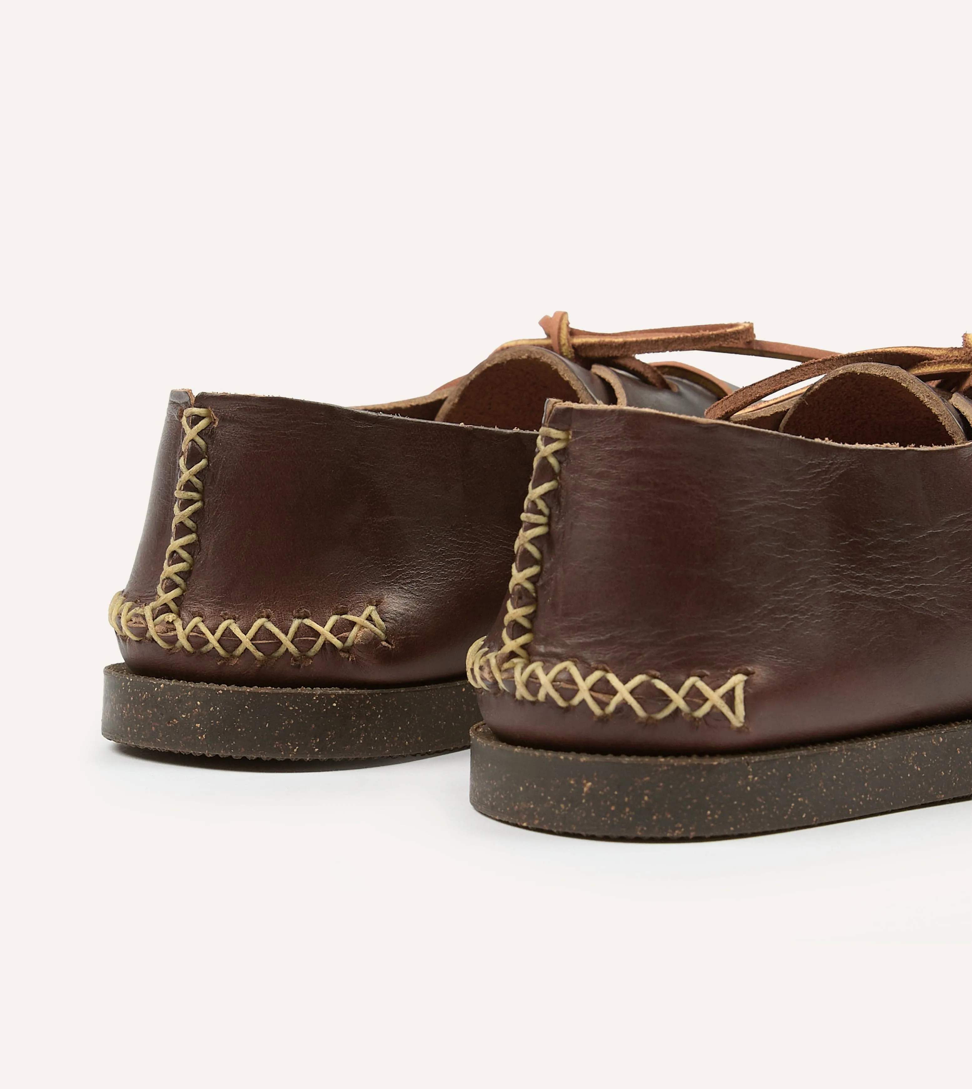 Yuketen Brown Two-Piece Oxford with Camp Sole sold by Drake's London product image thumbnail 5