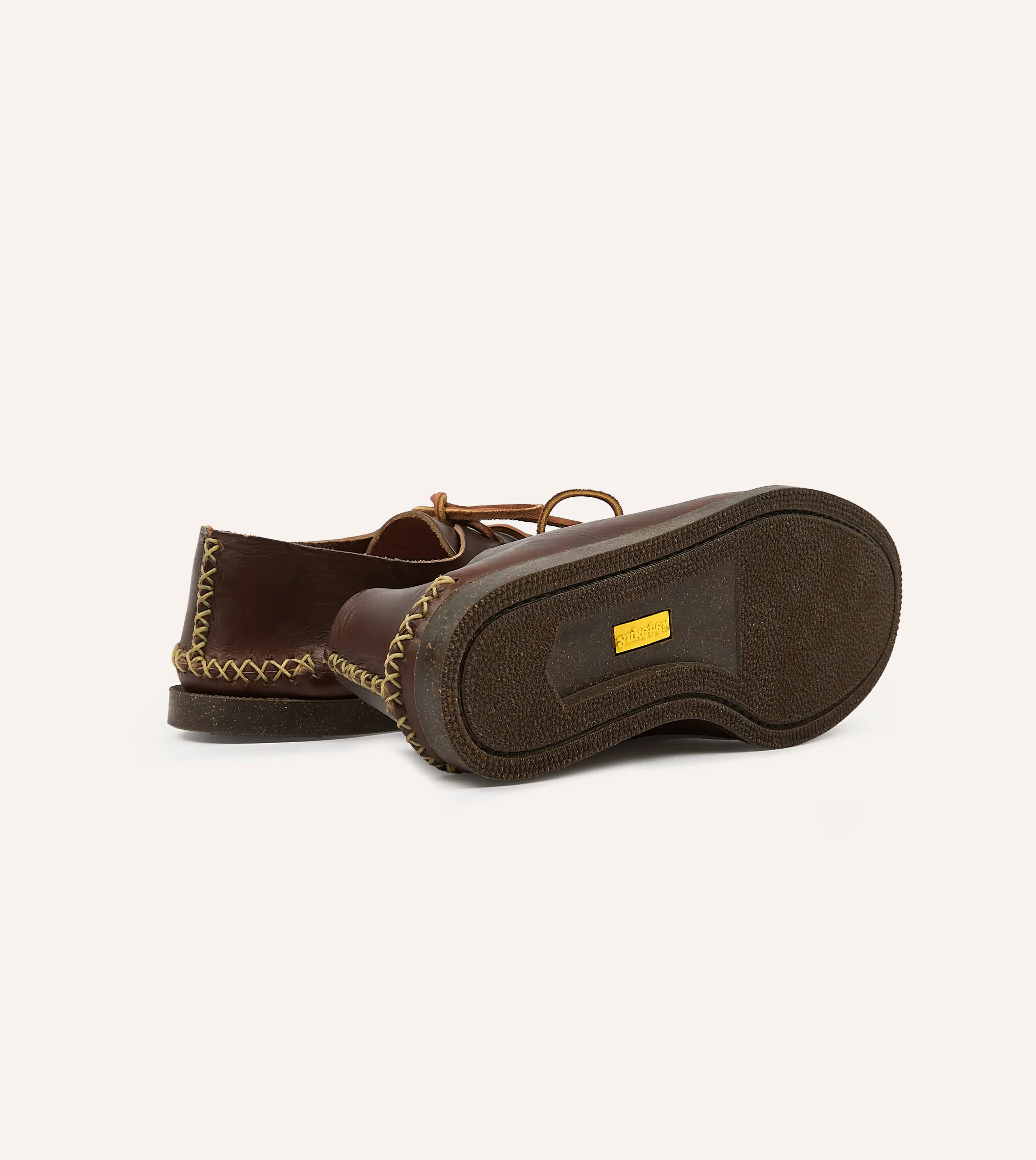 Yuketen Brown Two-Piece Oxford with Camp Sole sold by Drake's London product image thumbnail 2