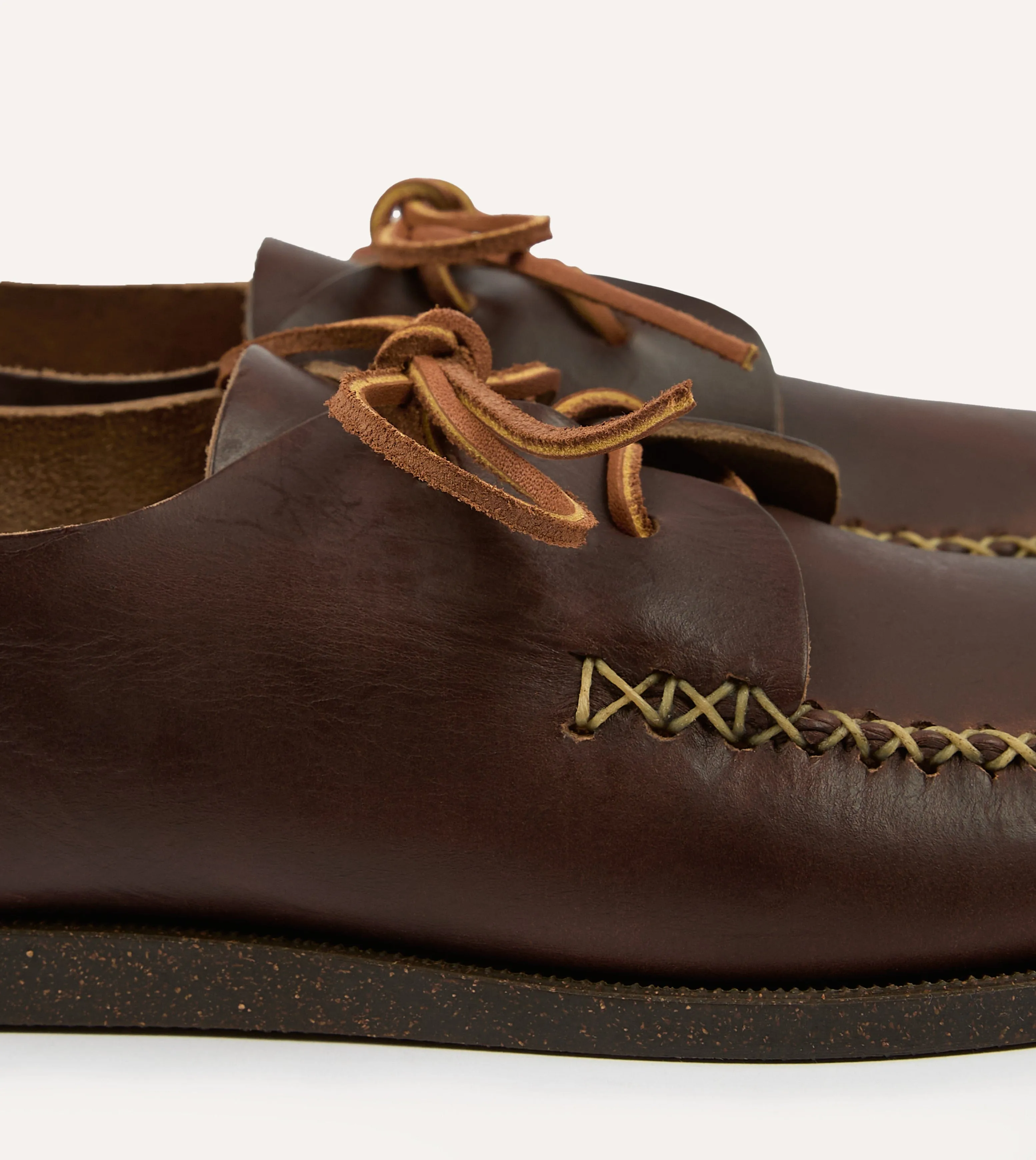 Yuketen Brown Two-Piece Oxford with Camp Sole sold by Drake's London product image thumbnail 3