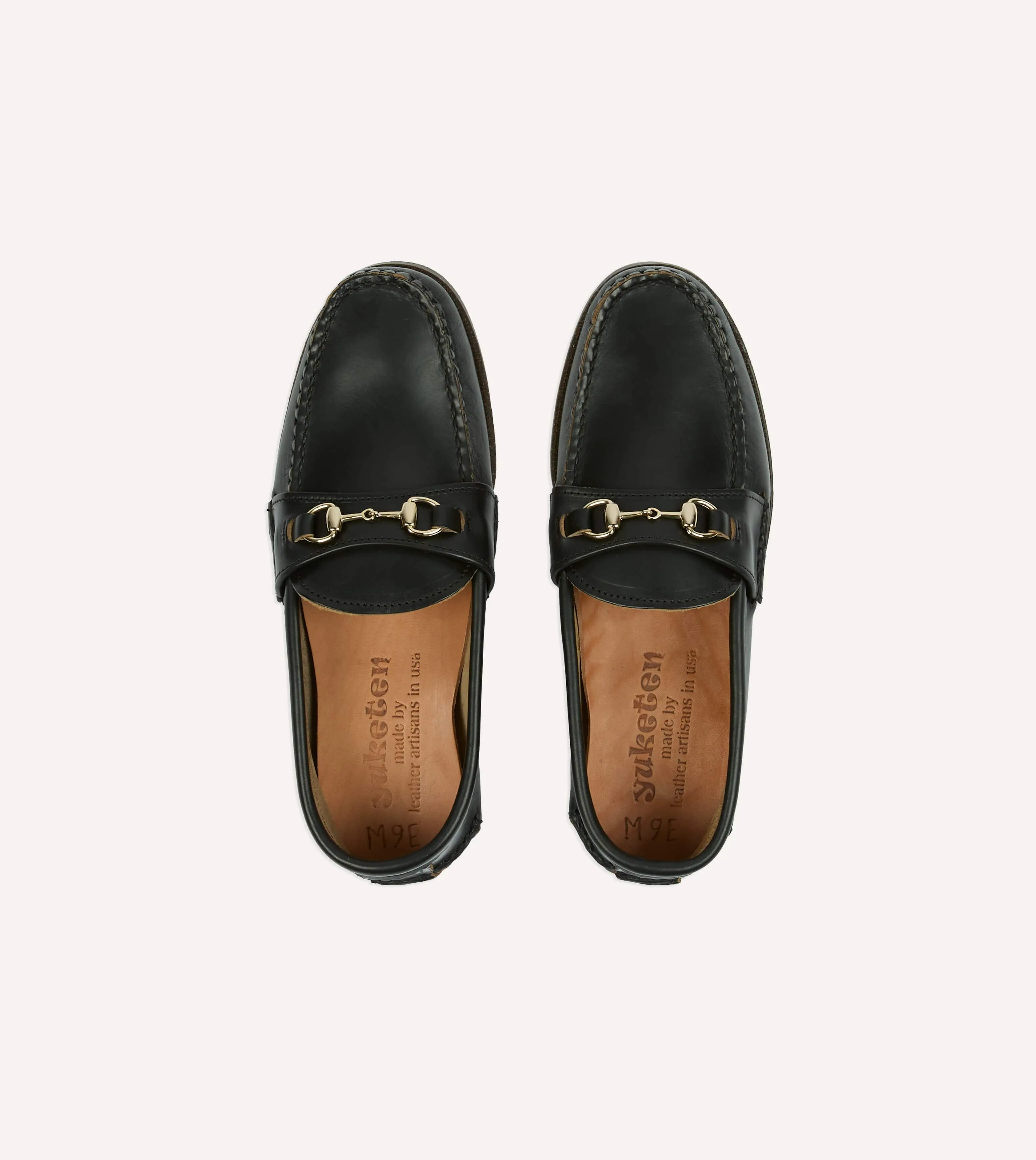 Yuketen Black Leather Bit Loafer with Camp Sole sold by Drake's London product image thumbnail 5