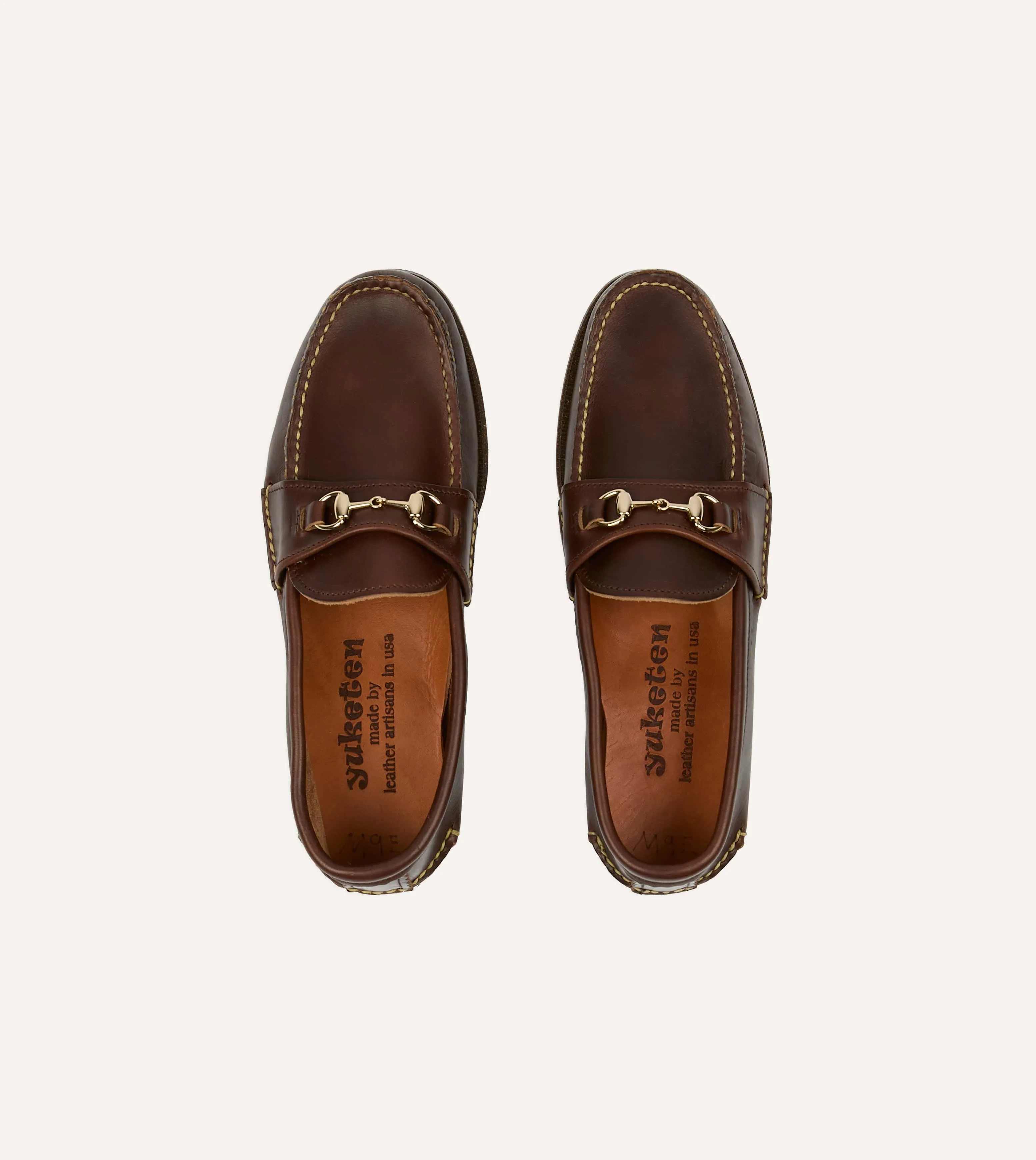 Yuketen Brown Leather Bit Loafer with Camp Sole sold by Drake's London product image thumbnail 4