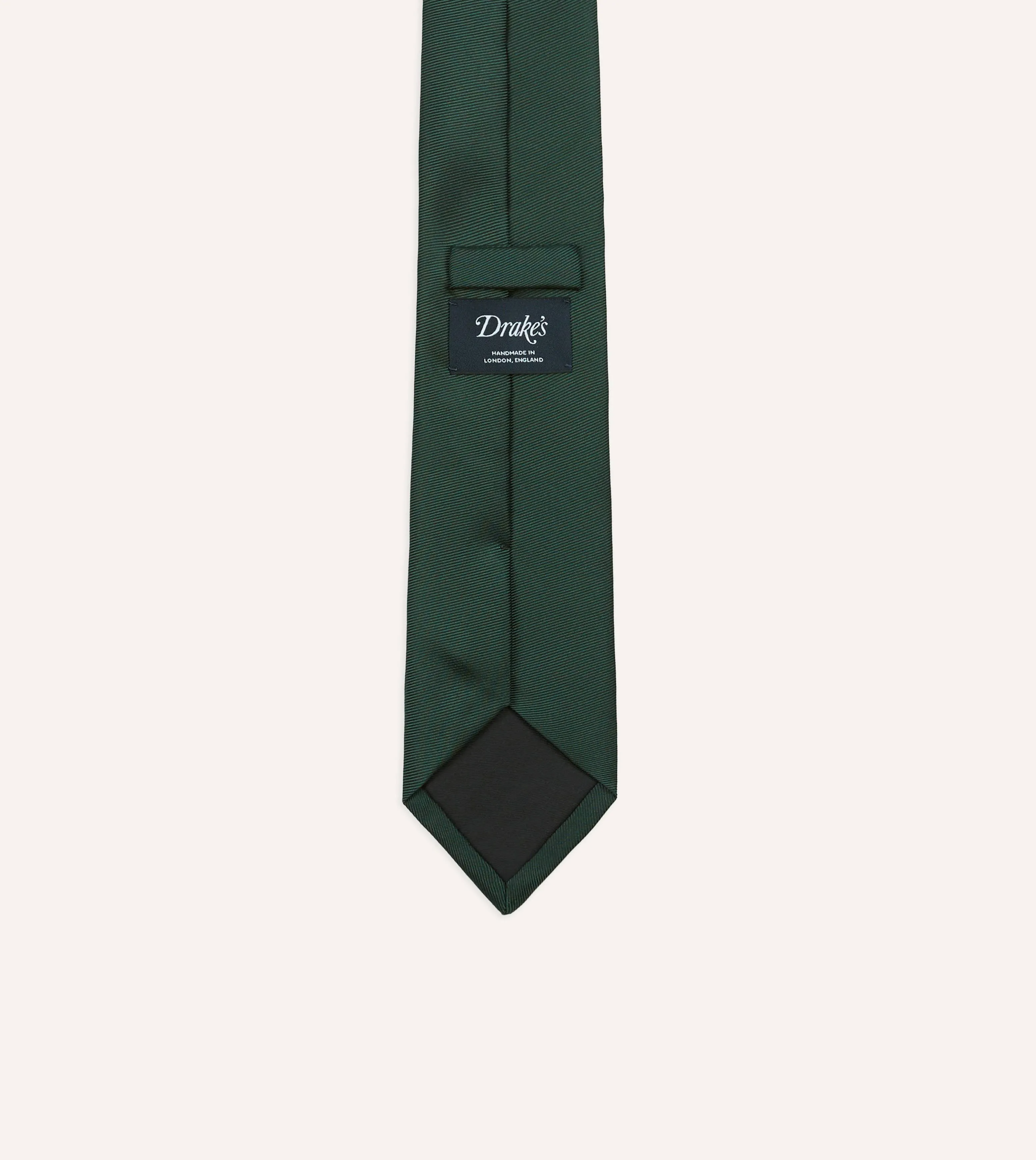 Bottle Green 50oz Silk Twill Tipped Tie sold by Drake's London product image thumbnail 2