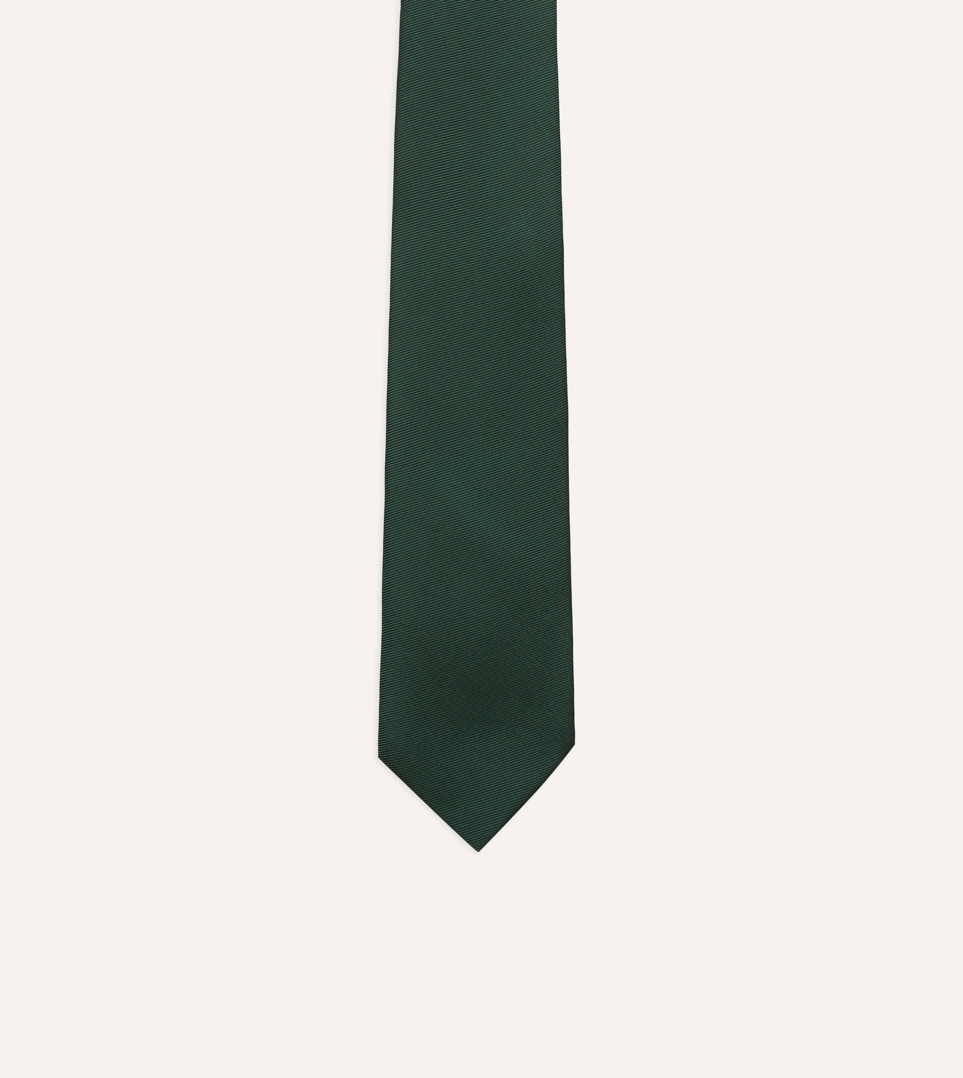 Bottle Green 50oz Silk Twill Tipped Tie sold by Drake's London product image thumbnail 4