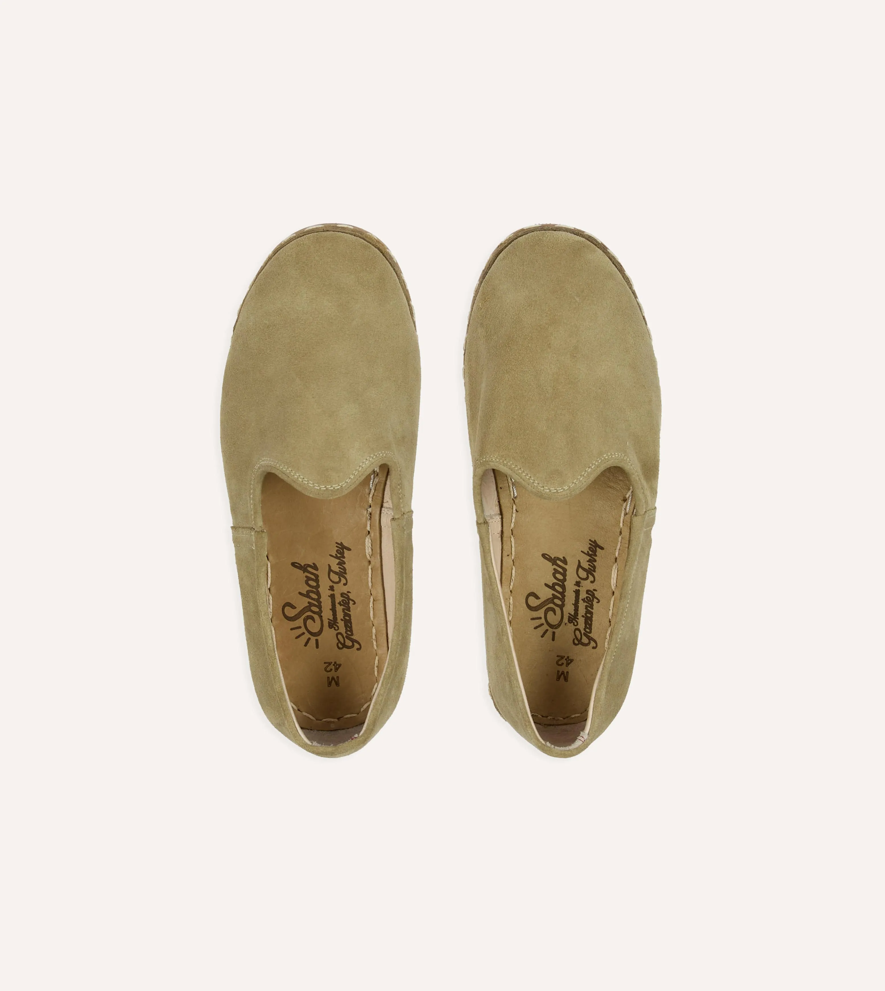 Sabah Olio Olive Suede Shoes sold by Drake's London product image thumbnail 4