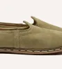 Sabah Olio Olive Suede Shoes sold by Drake's London